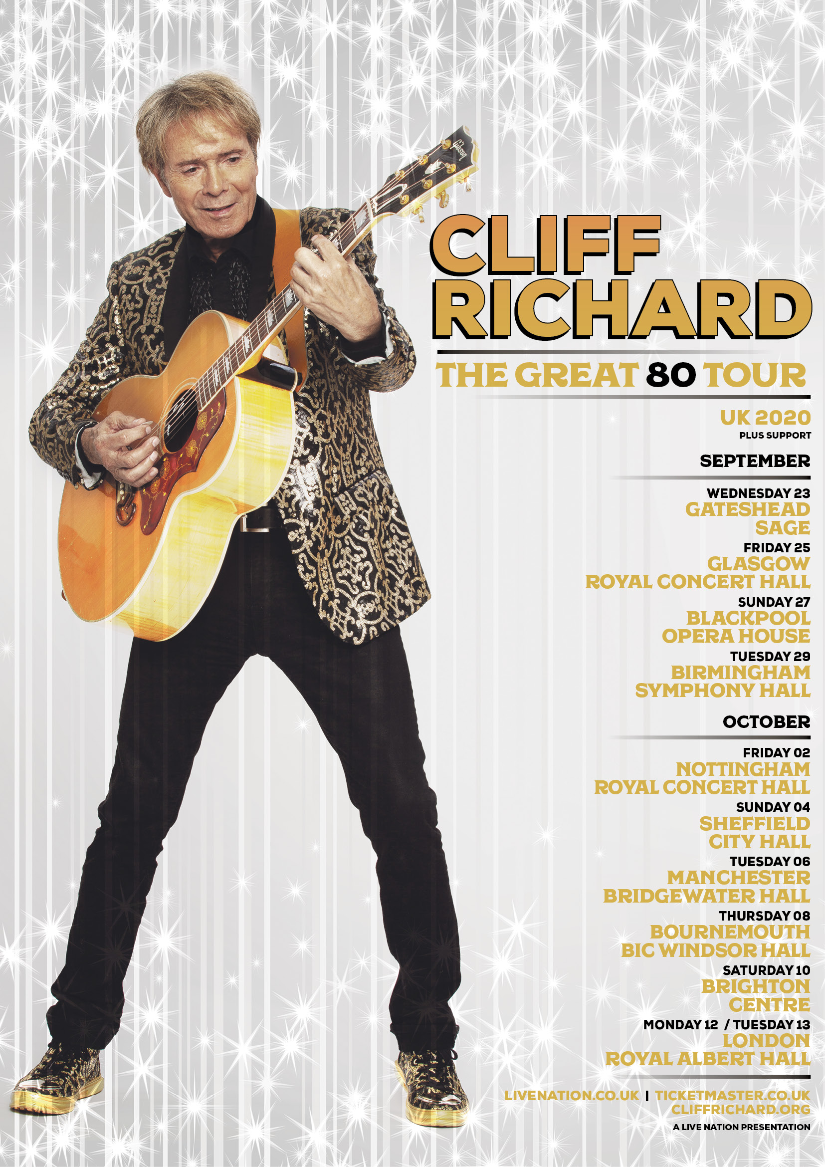 Sir Cliff Richard to embark on UK tour to coincide with 80th birthday BT