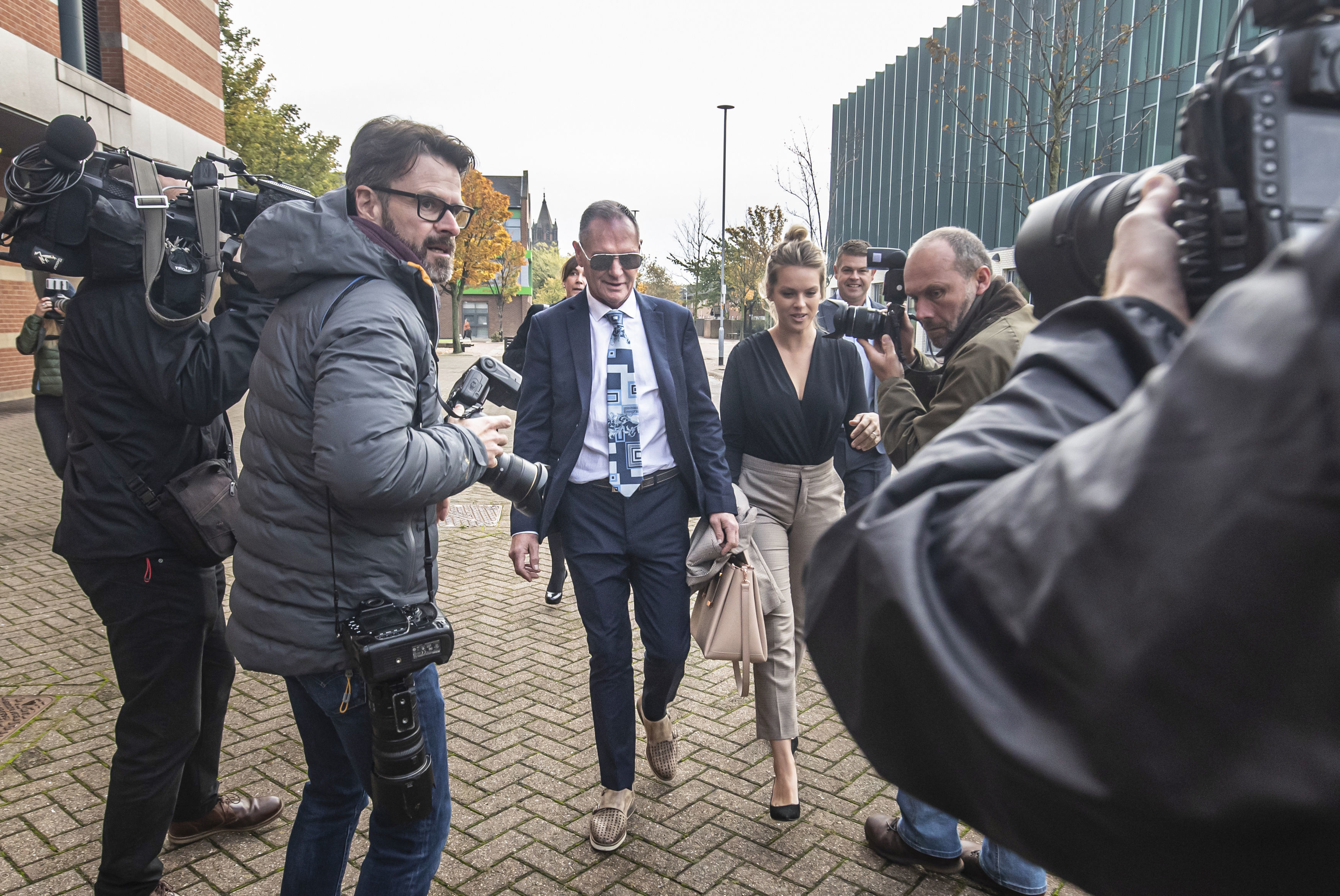 Former England footballer Paul Gascoigne arrives at Teesside Crown Court in Middlesbrough