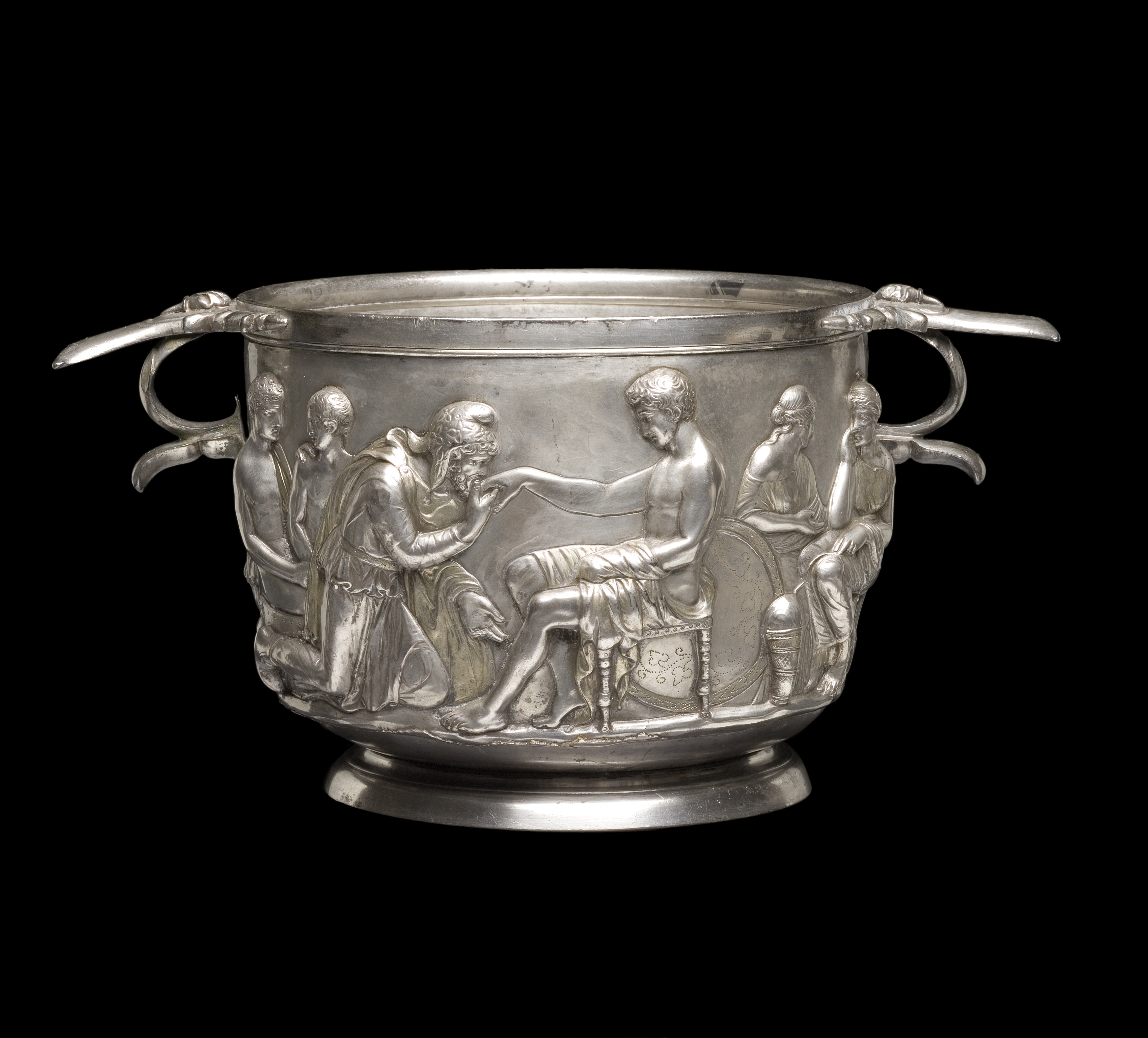 Priam and Achilles, Roman silver cup, 1st Century AD