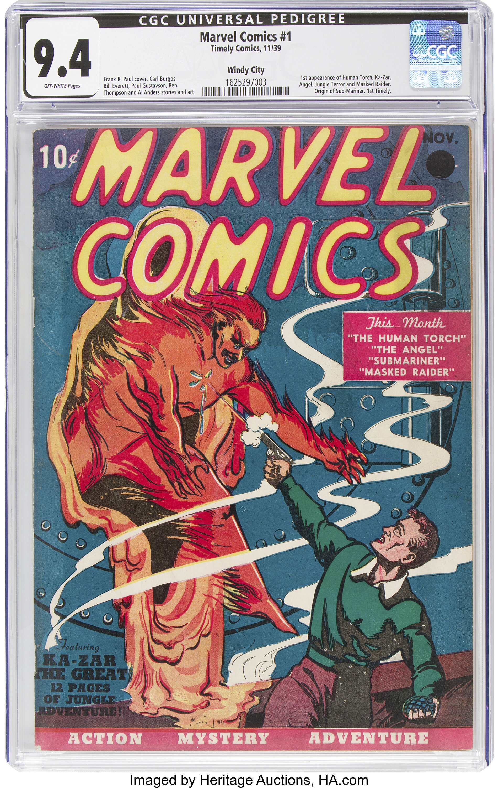 The first Marvel Comics comic book