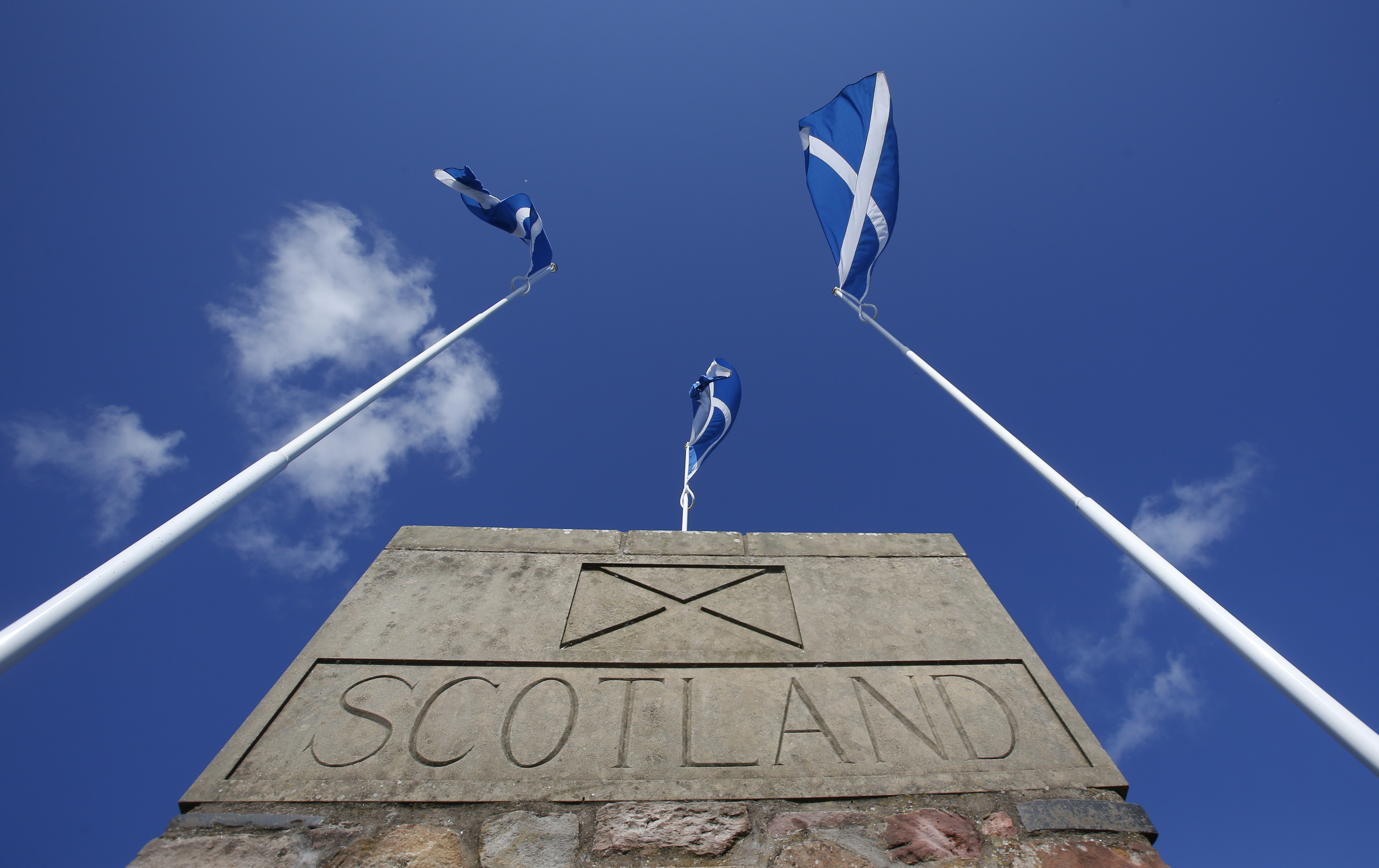 A general view at the border between Scotland and England just north of Berwick-upon-Tweed (Danny Lawson/PA)