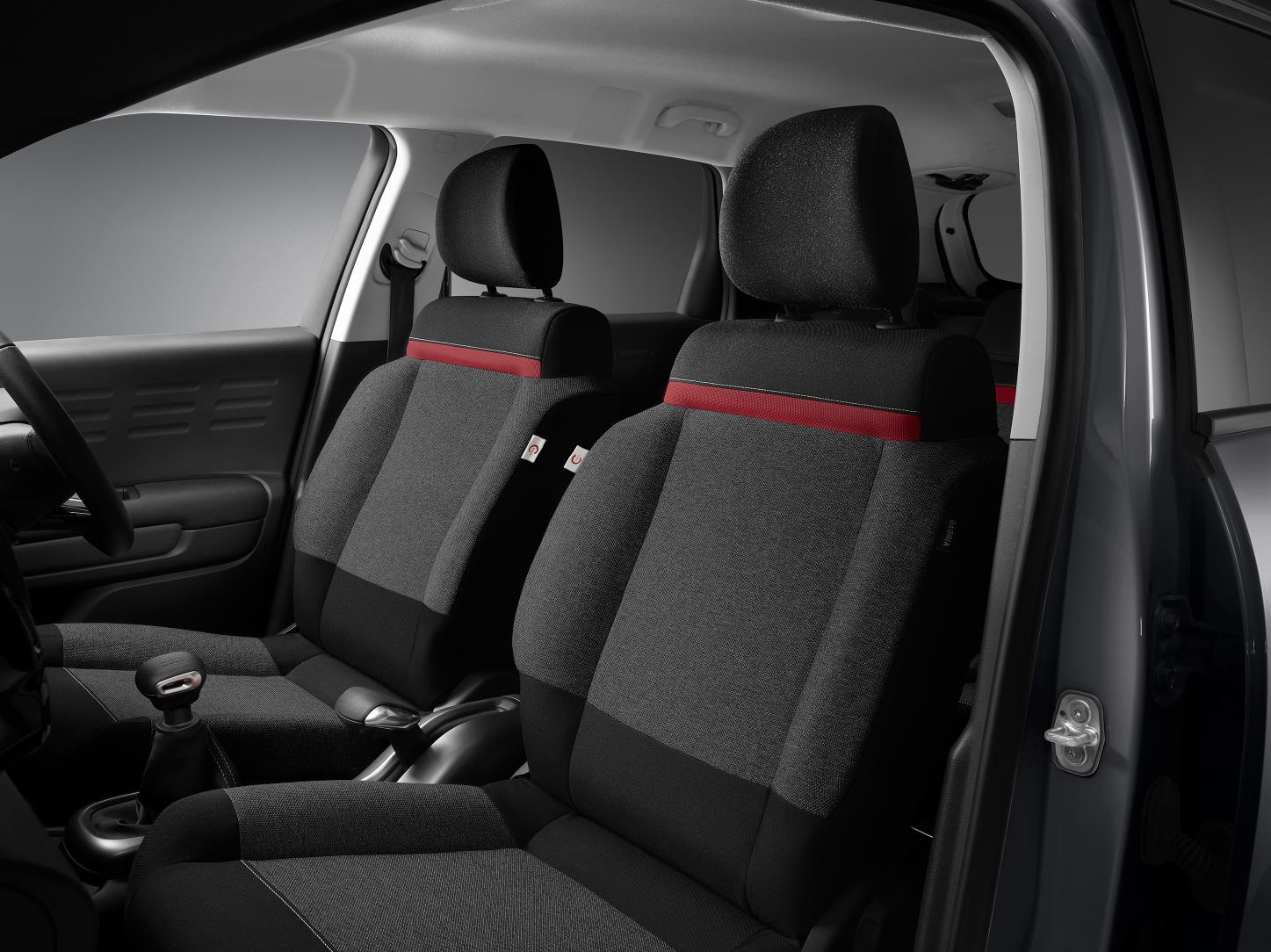 The seats benefit from unique C-Series badges