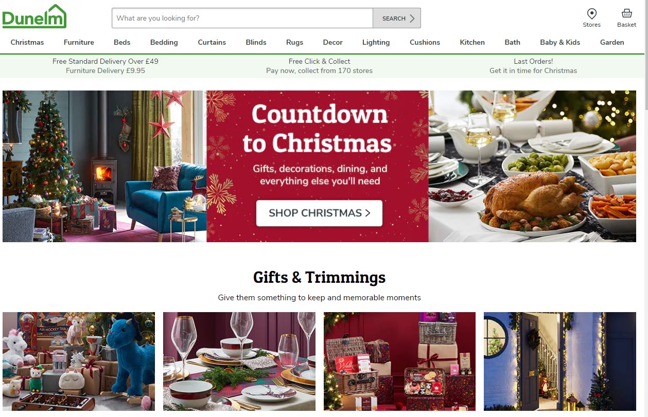Dunelm website