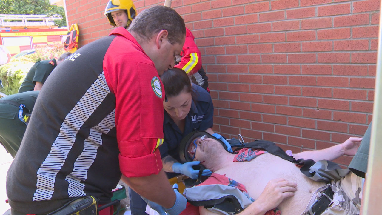 Paramedics at work