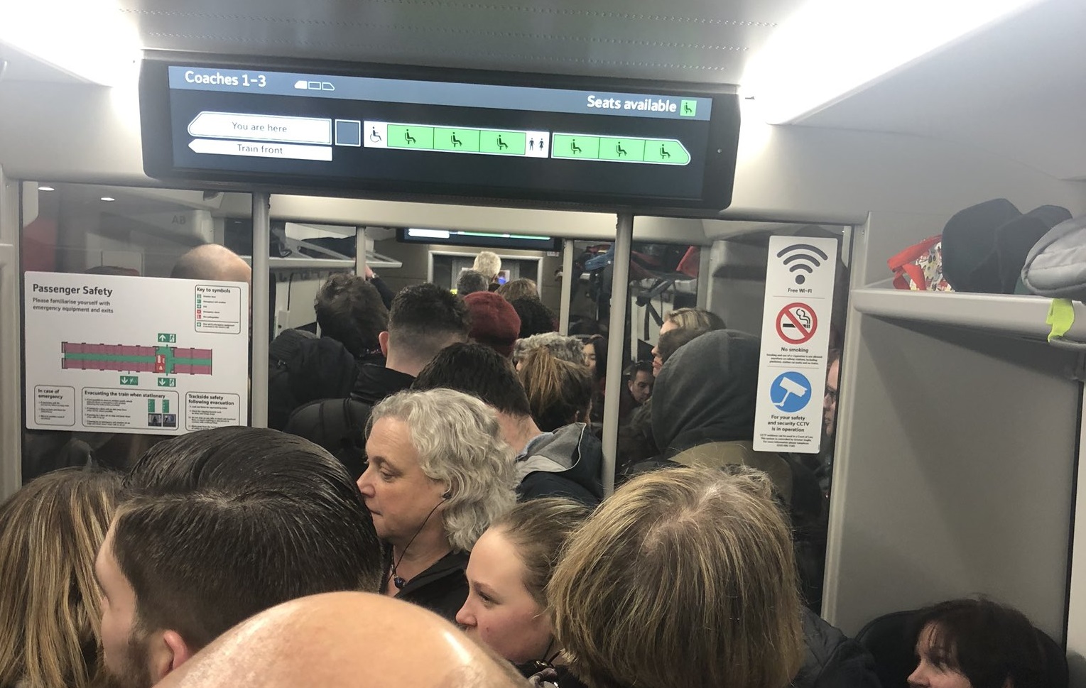Overcrowded train