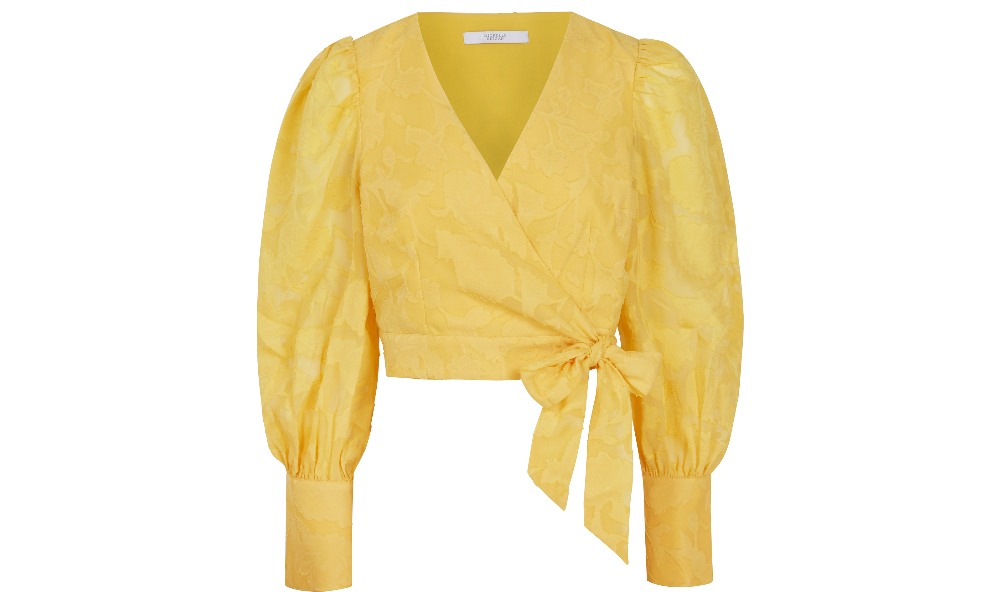 Very Michelle Keegan Burnout Ruched Blouse in Yellow, £19.25 (was £35)