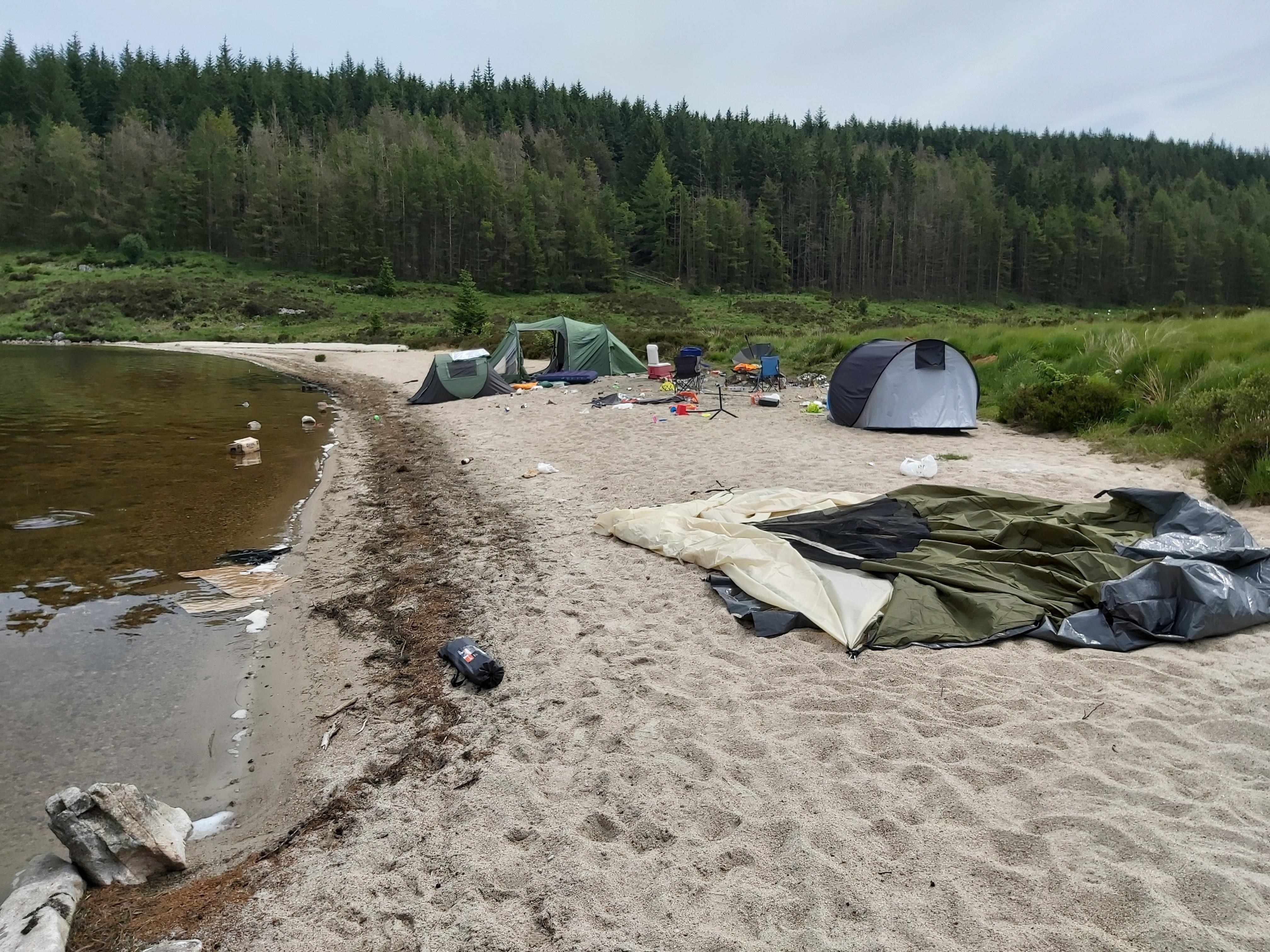 Litter on beach