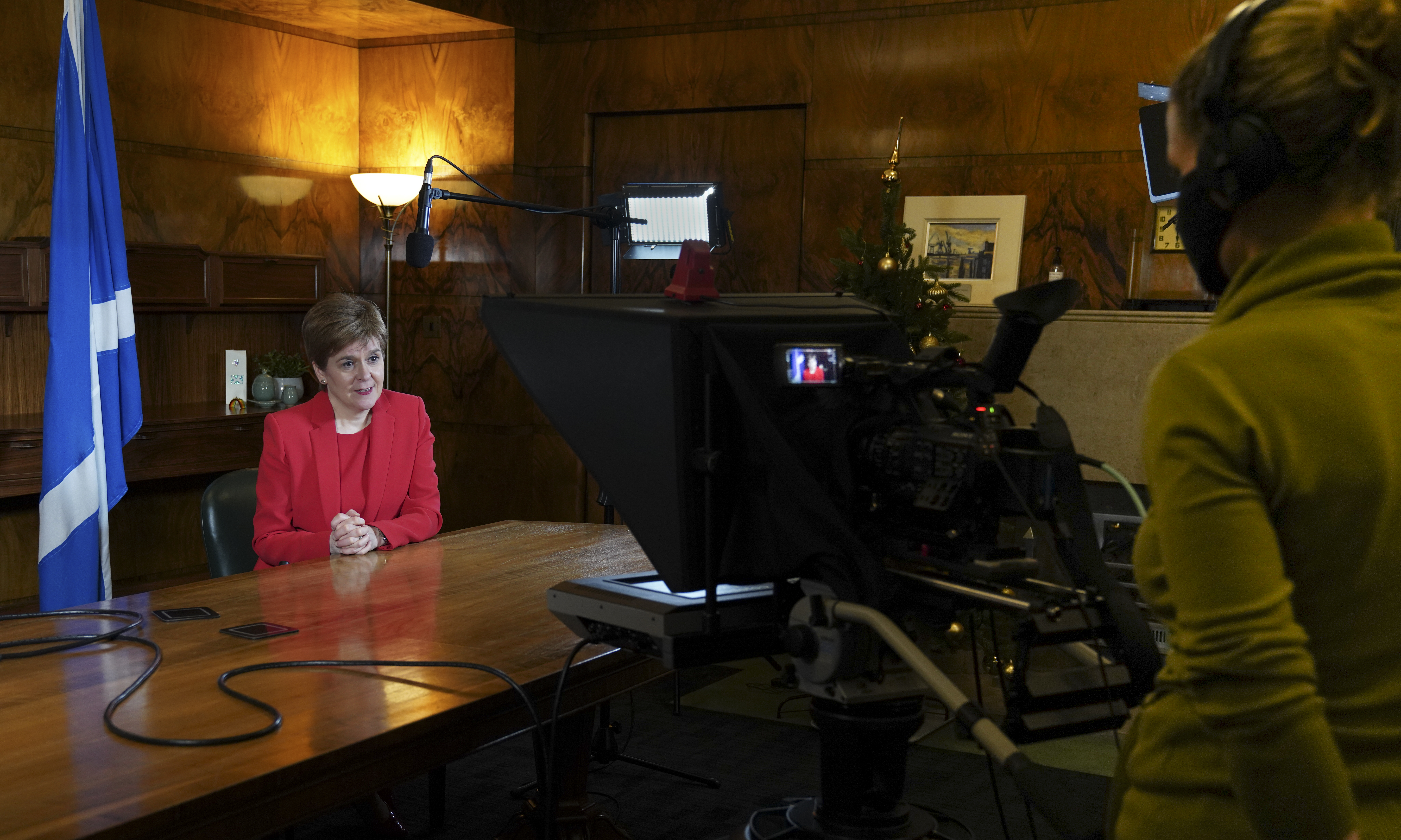 Nicola Sturgeon delivering her New Year address