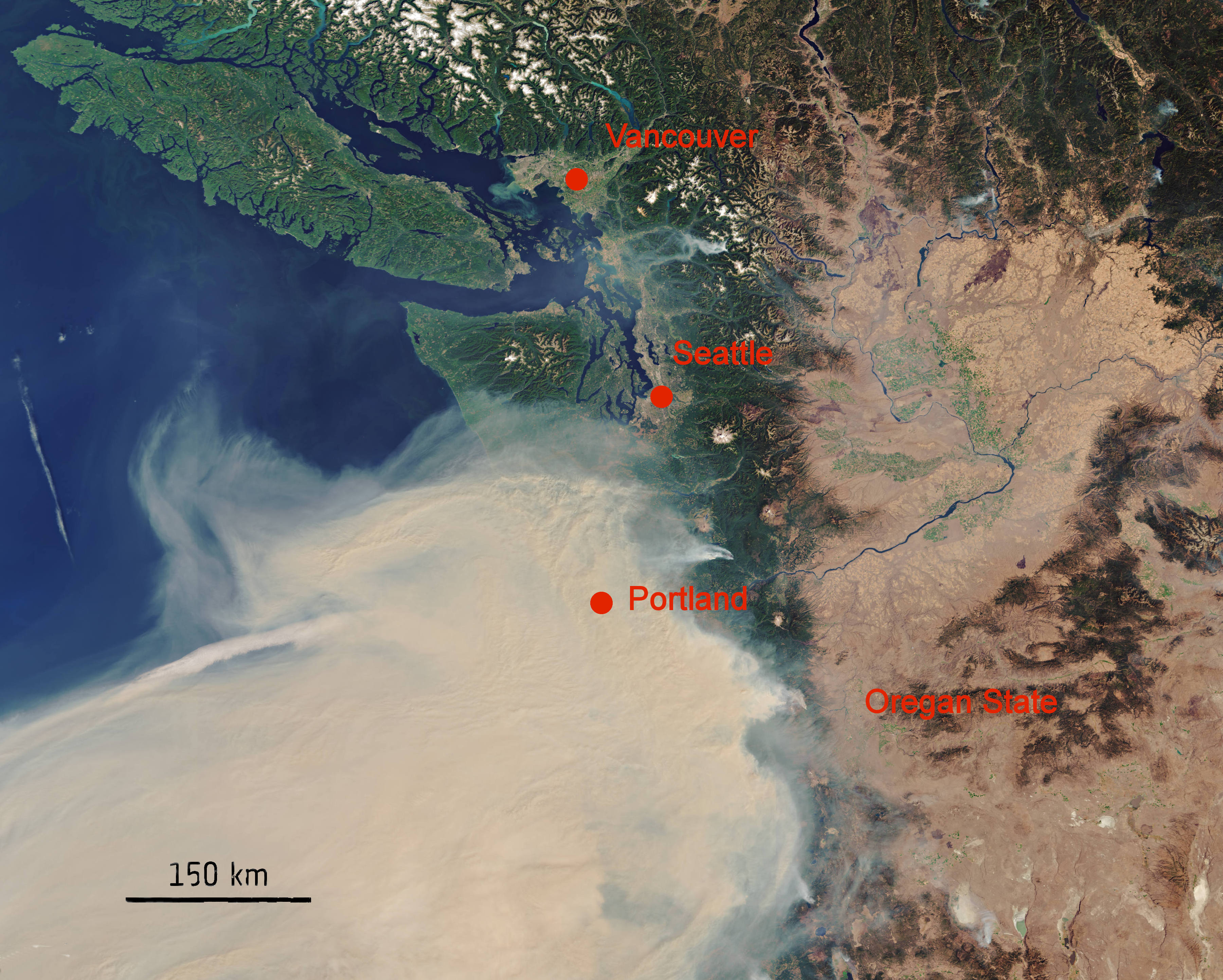 In late summer 2020 the west coast of the US experienced multiple devastating wildfires (ESA/PA)