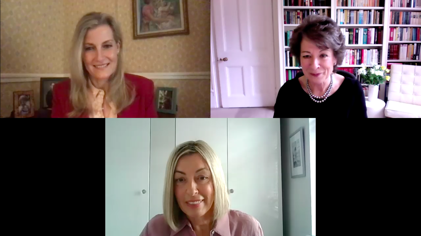 The Countess on the video call