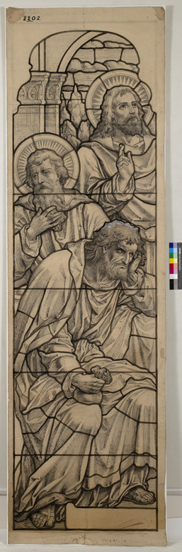 A cartoon showing three disciples, including Judas