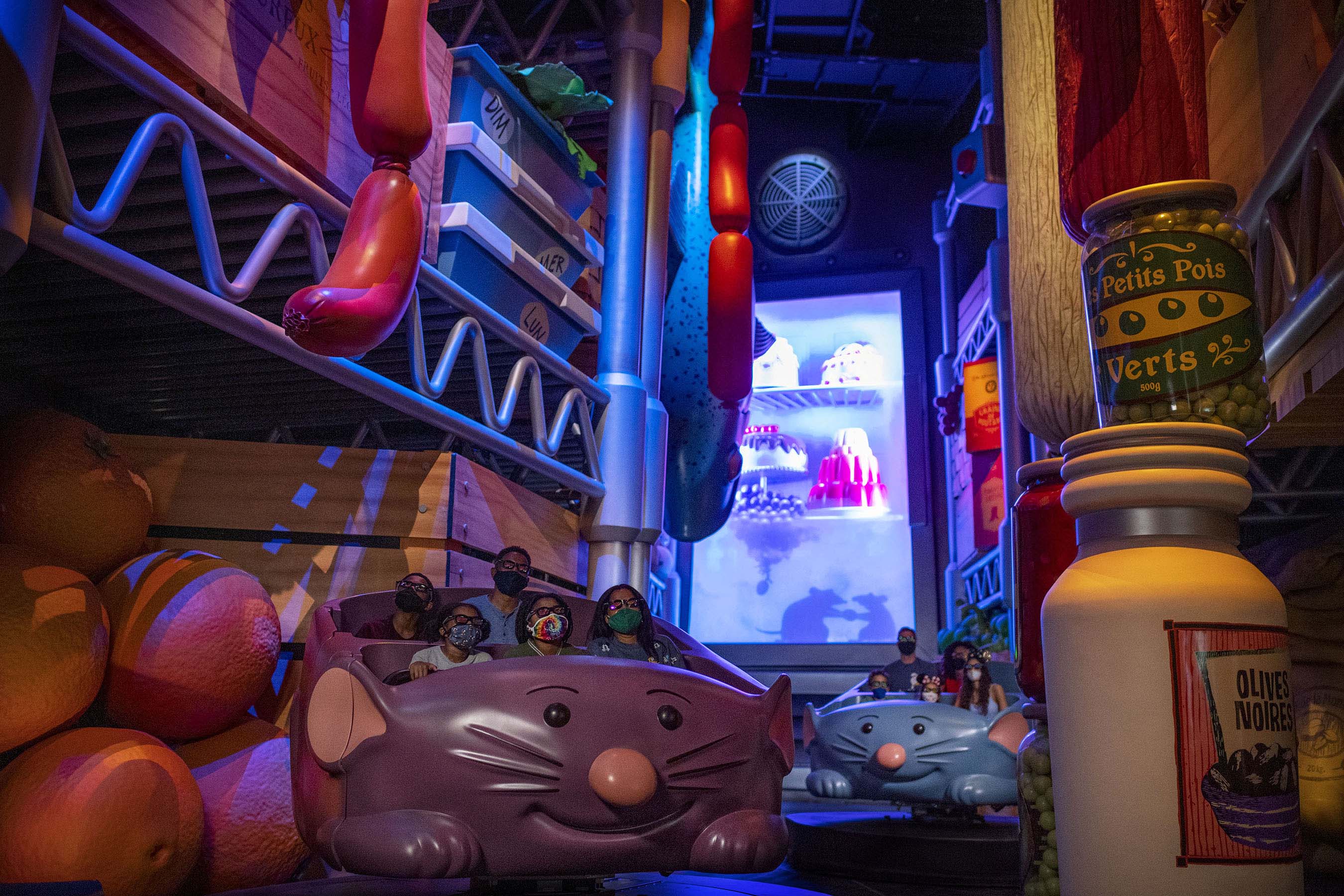 Remy’s Ratatouille Adventure shrinks families to the size of Chef Remy as they scurry through Gusteau’s restaurant (PA/Walt Disney World/Matt Stroshane)