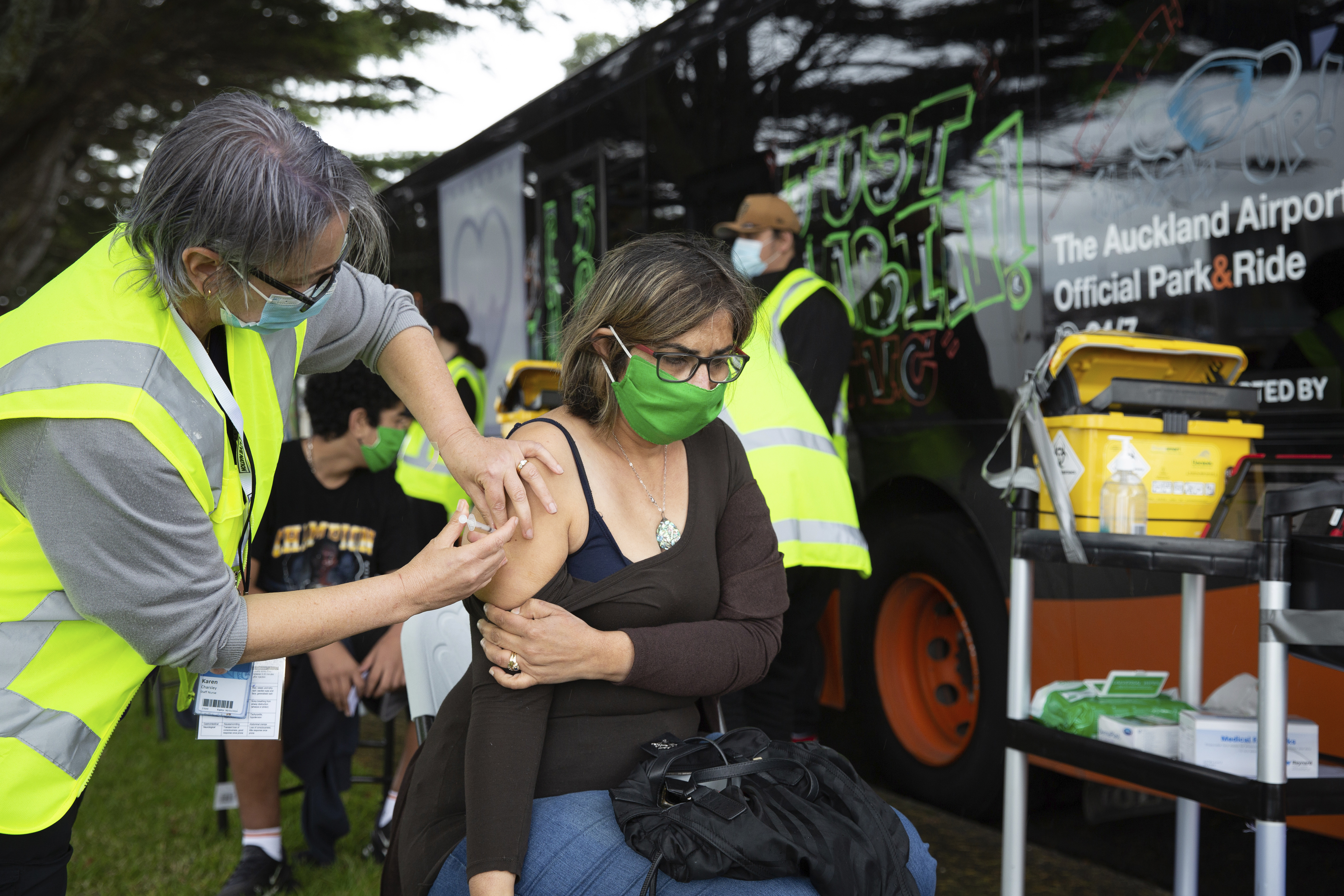 A mobile vaccination clinic