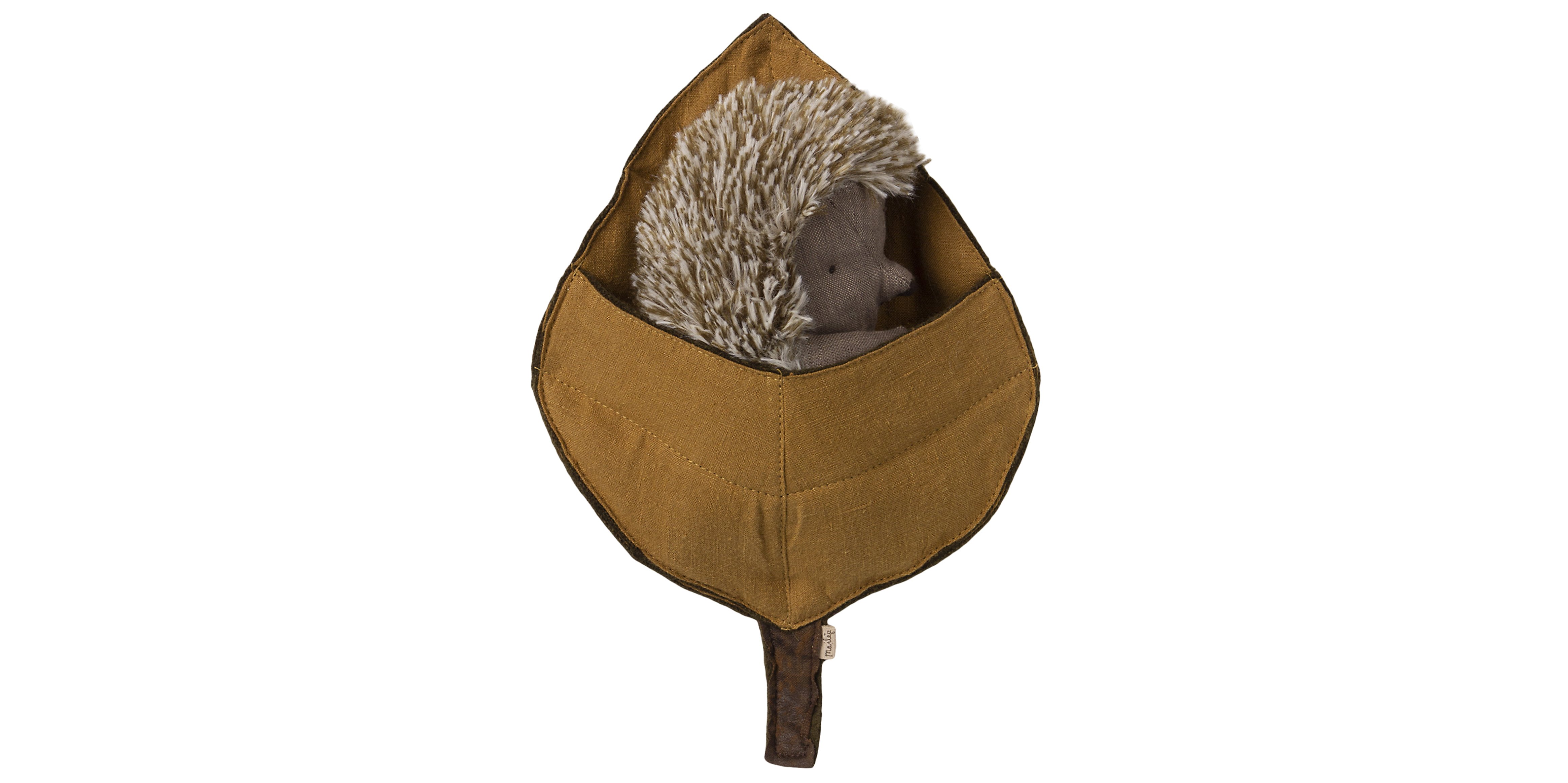 Hedgehog in leaf soft toy
