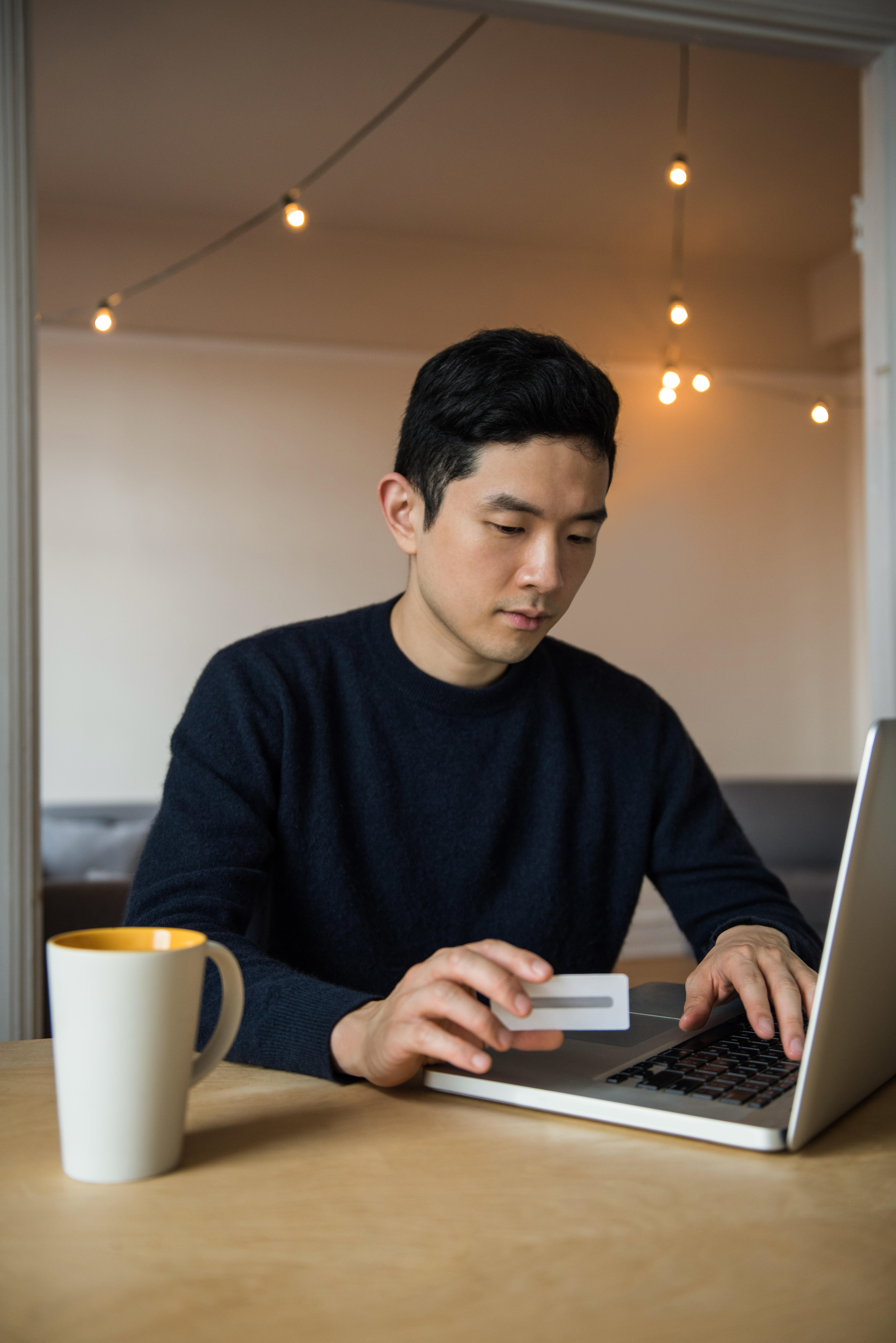 Man shopping on his computer