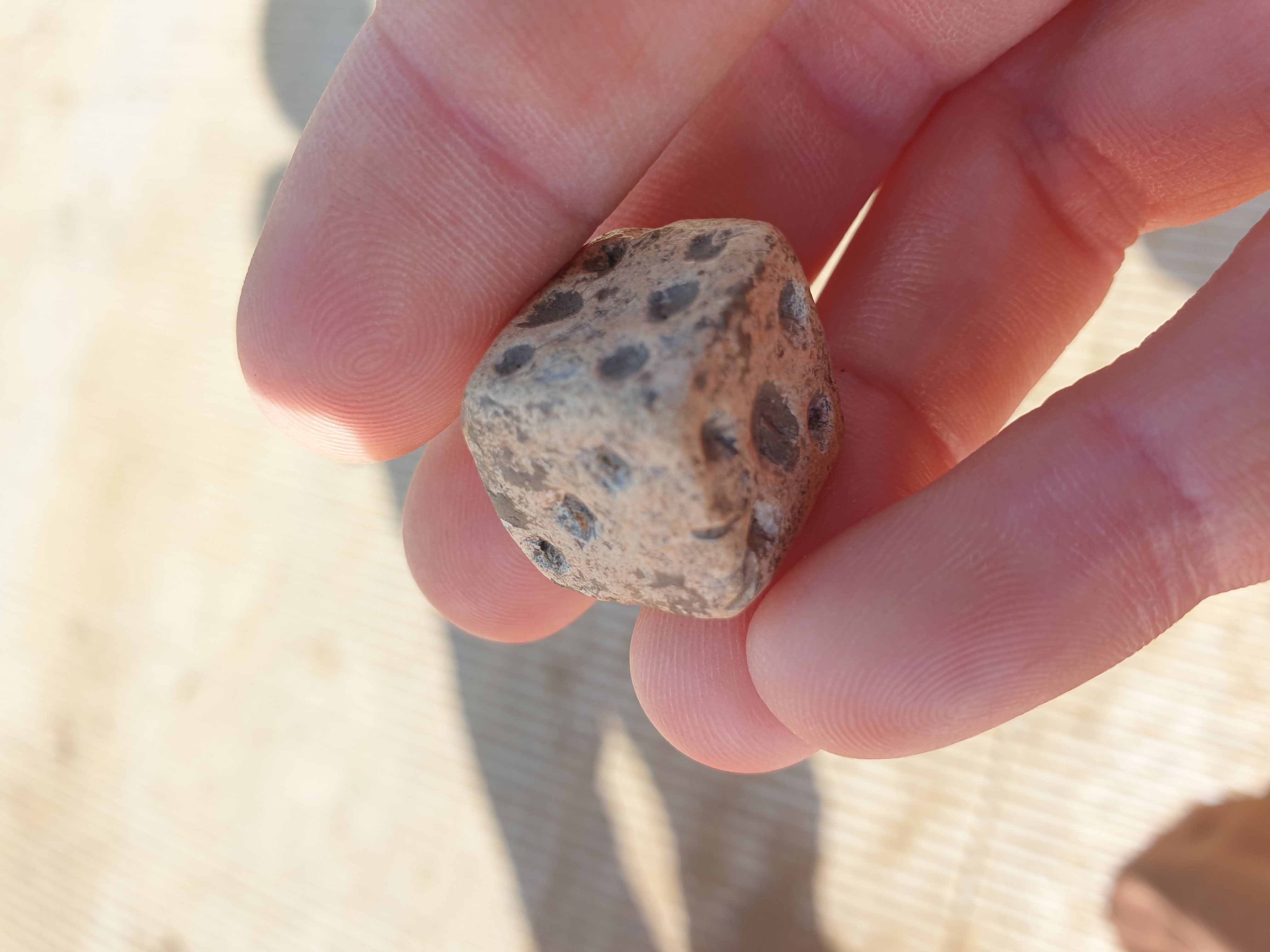 A Roman lead die uncovered during archaeological excavations at Fleet Marston (HS2/PA)