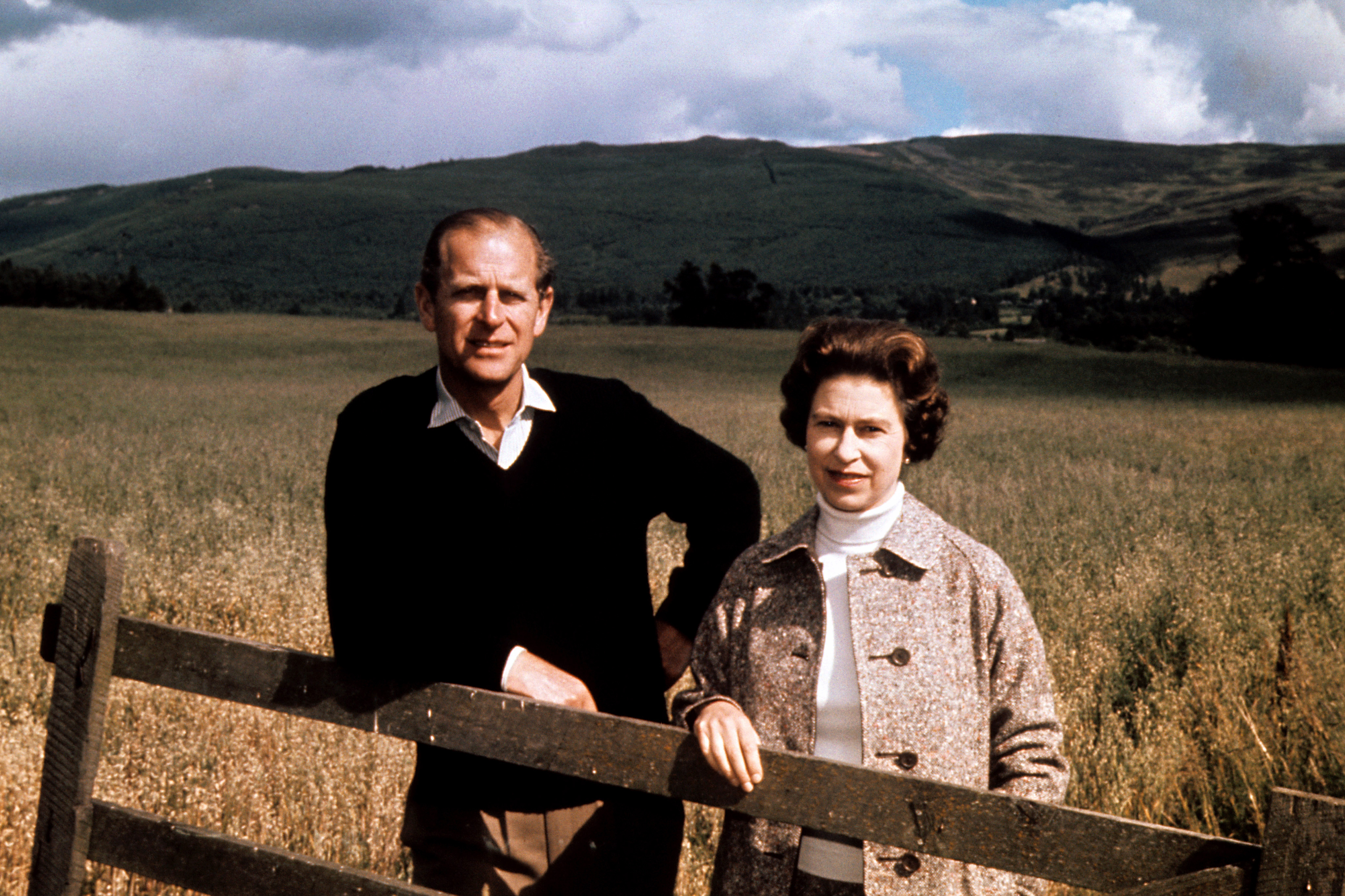 Queen Elizabeth II and the Duke of Edinburgh at Balmoral in 1972