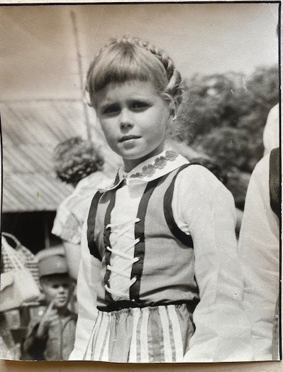 Joanna Lumley aged 8