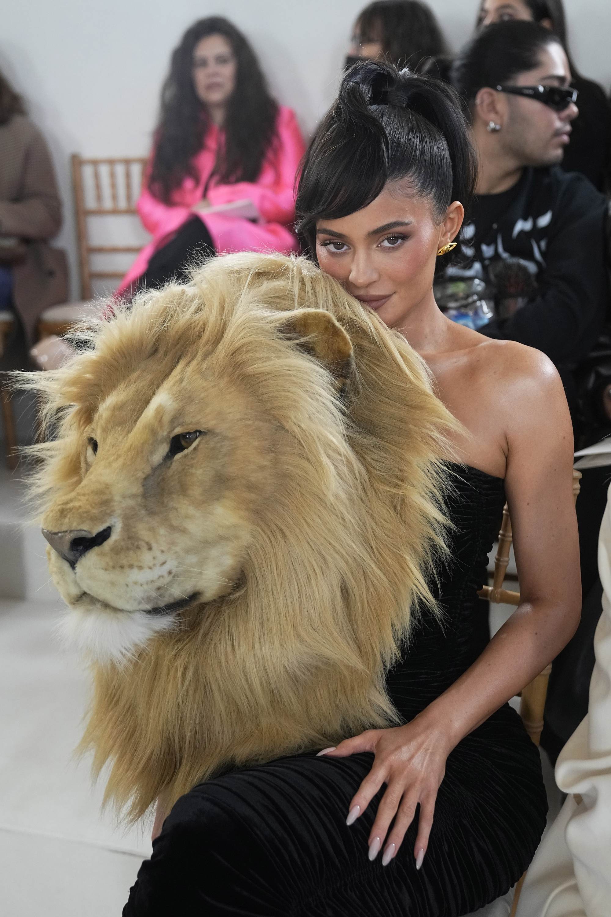 Kylie Jenner attends the Schiaparelli Haute Couture Spring-Summer 2023 collection