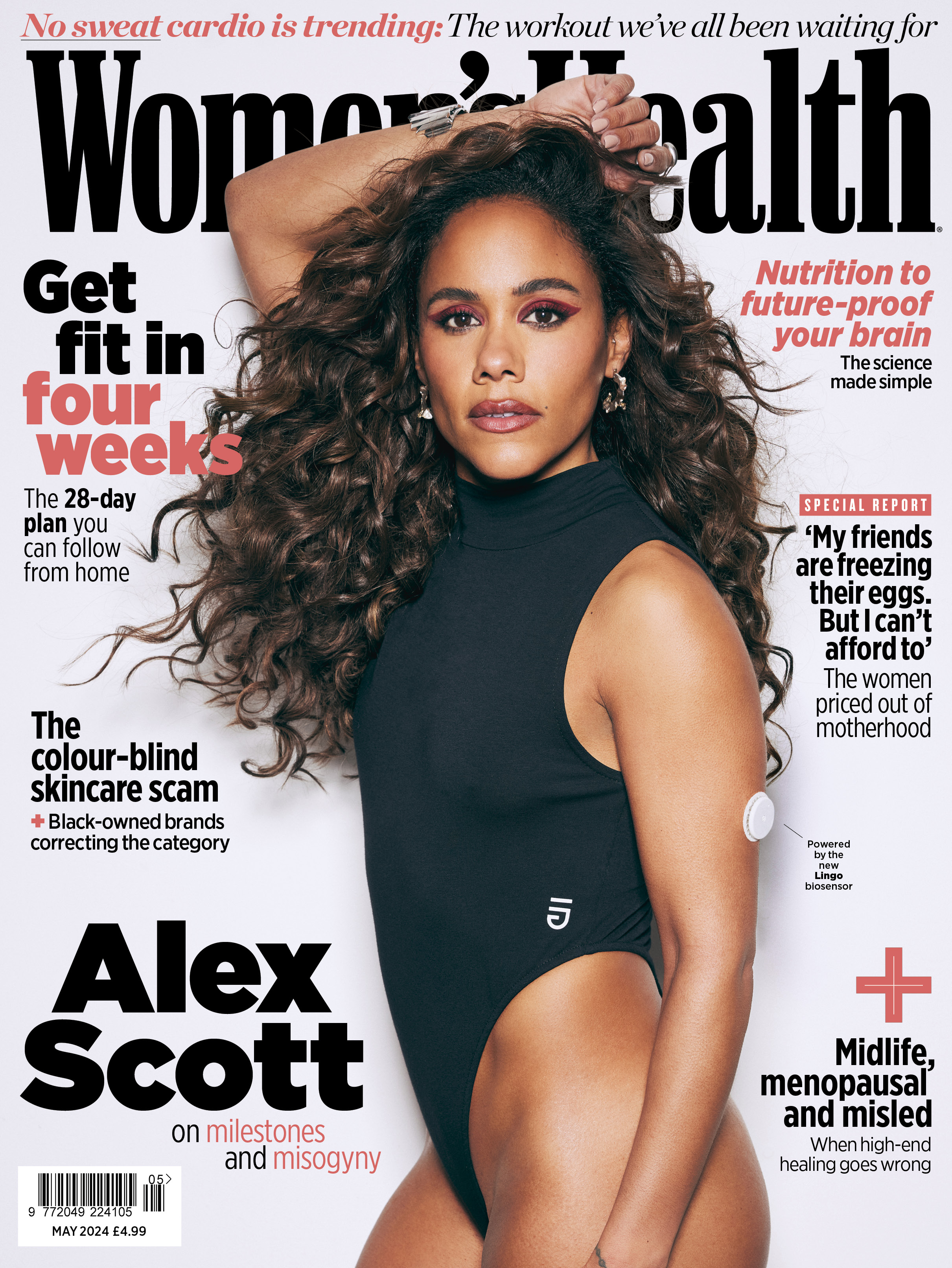 Women’s Health UK May front cover with all editorial, crediting: ‘Mark Cant / Women’s Health UK’. 