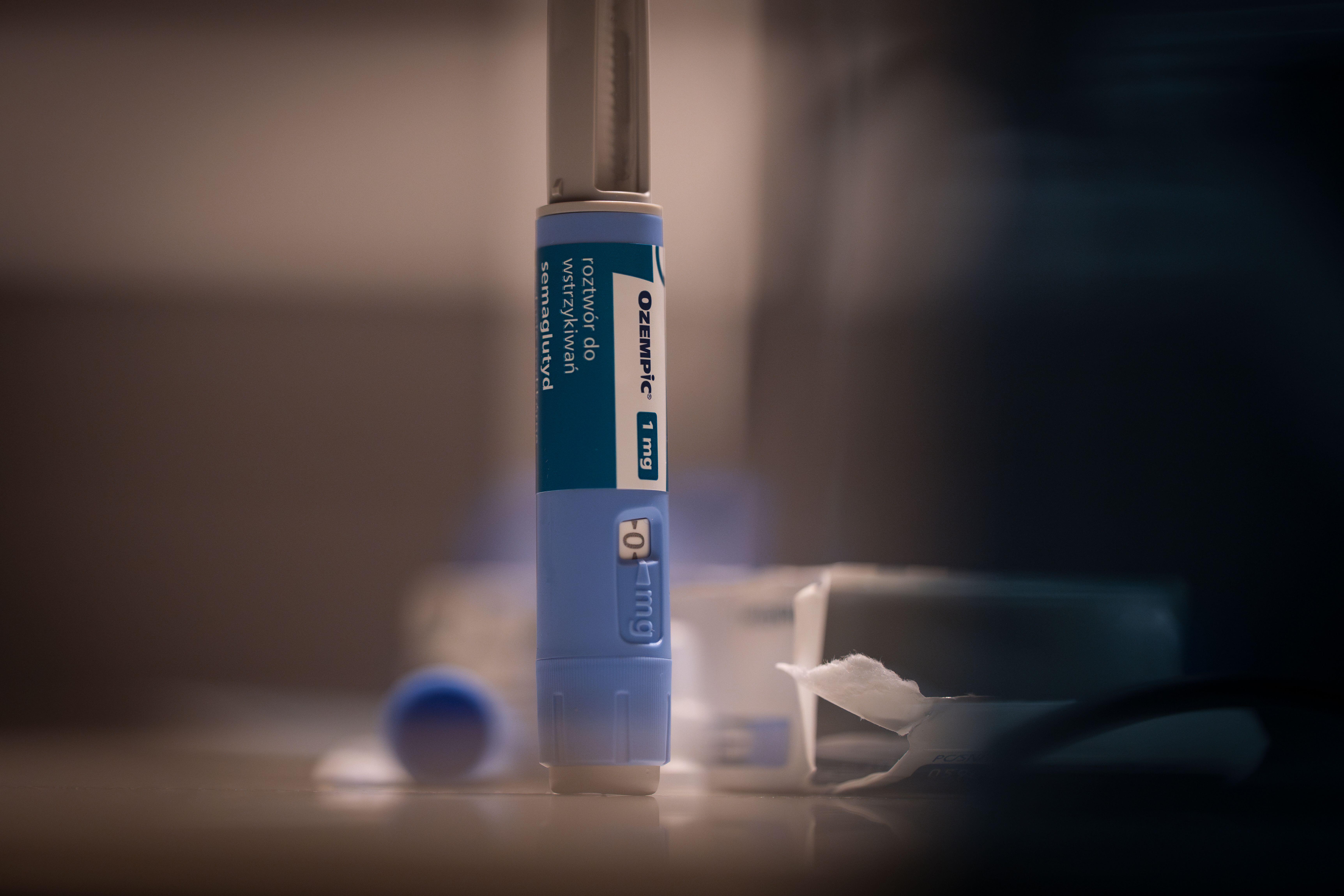 An Ozempic needle injection pen