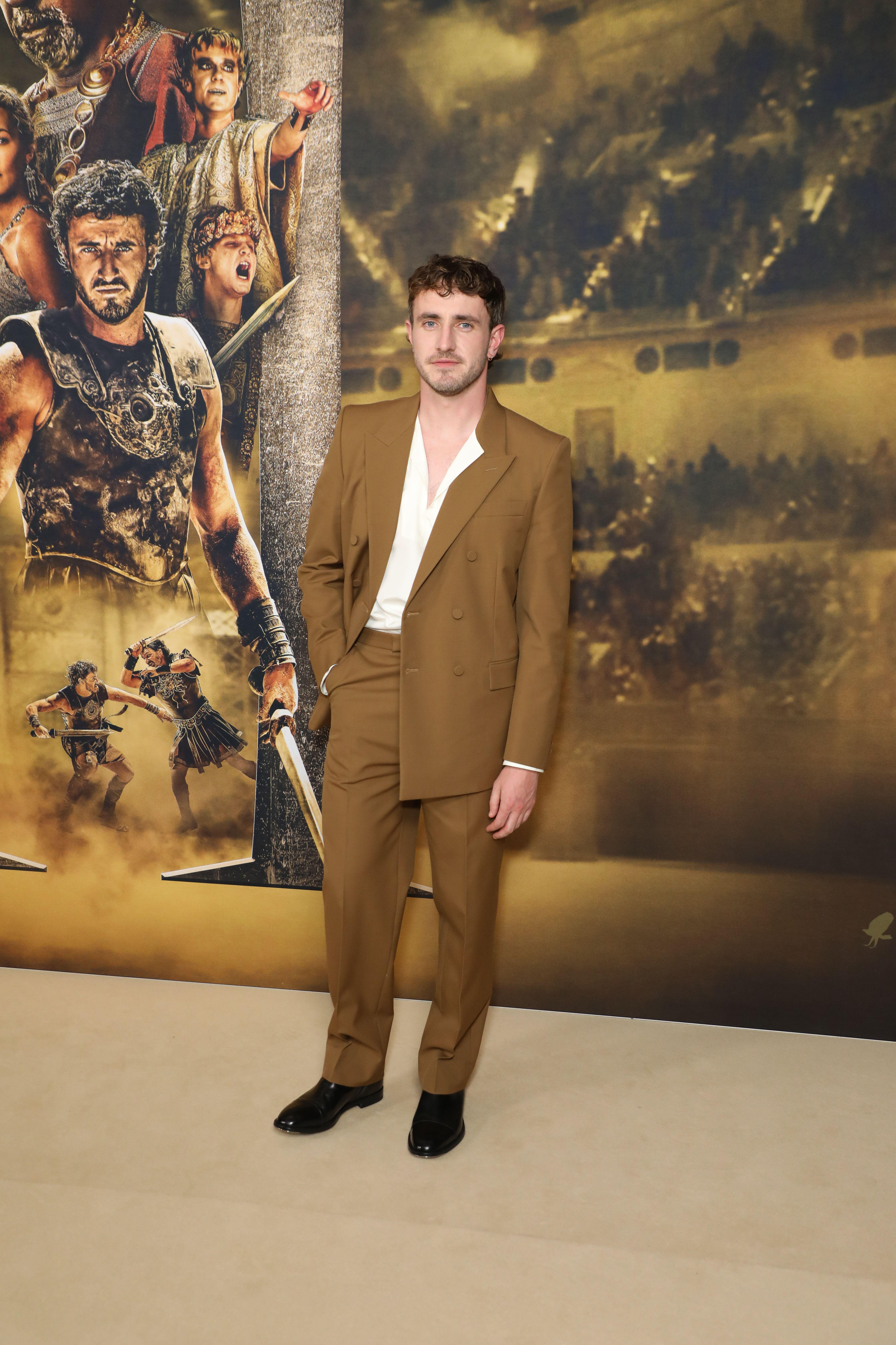 Paul Mescal wears yellow suit