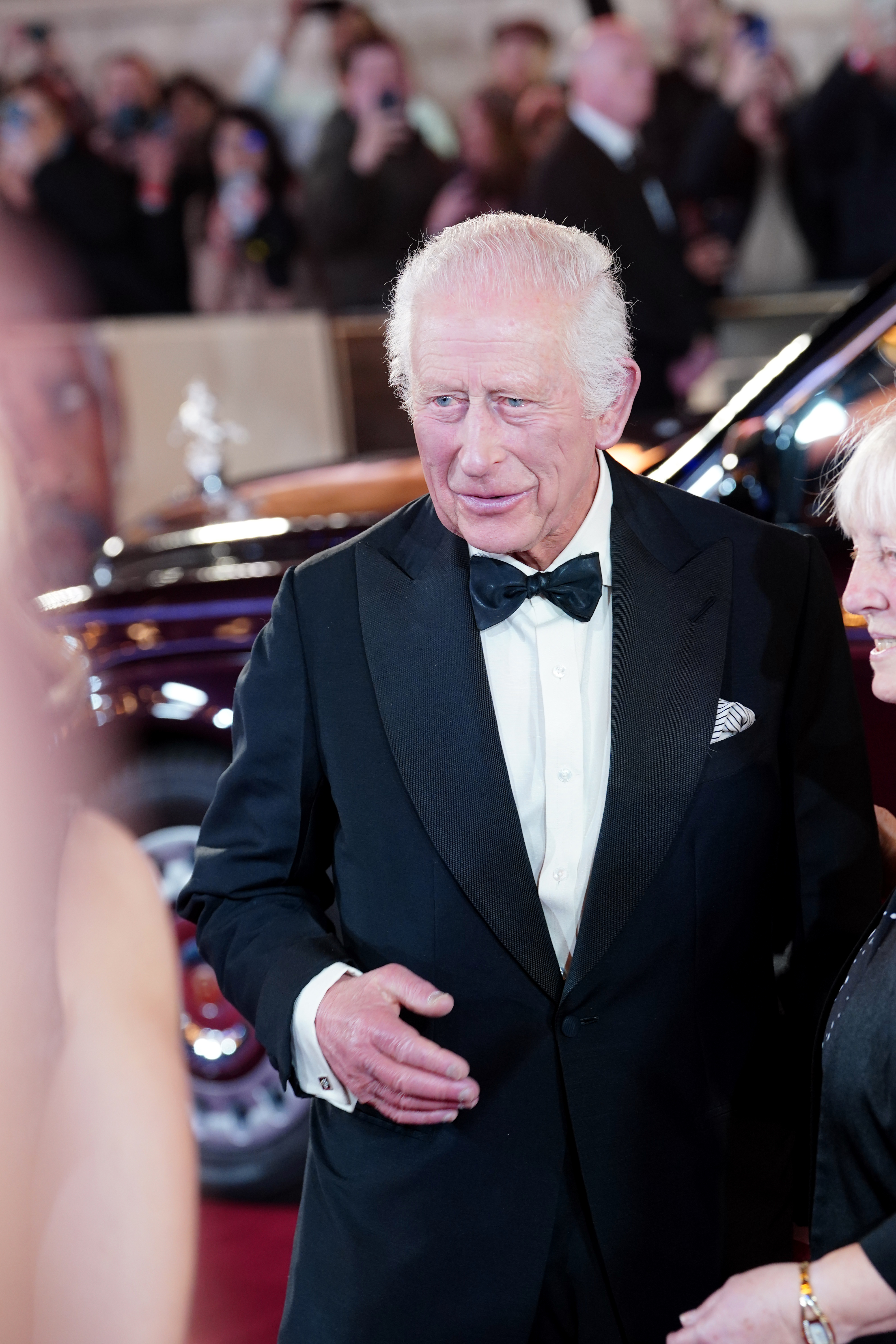 King Charles III arrives for the Royal Film Performance