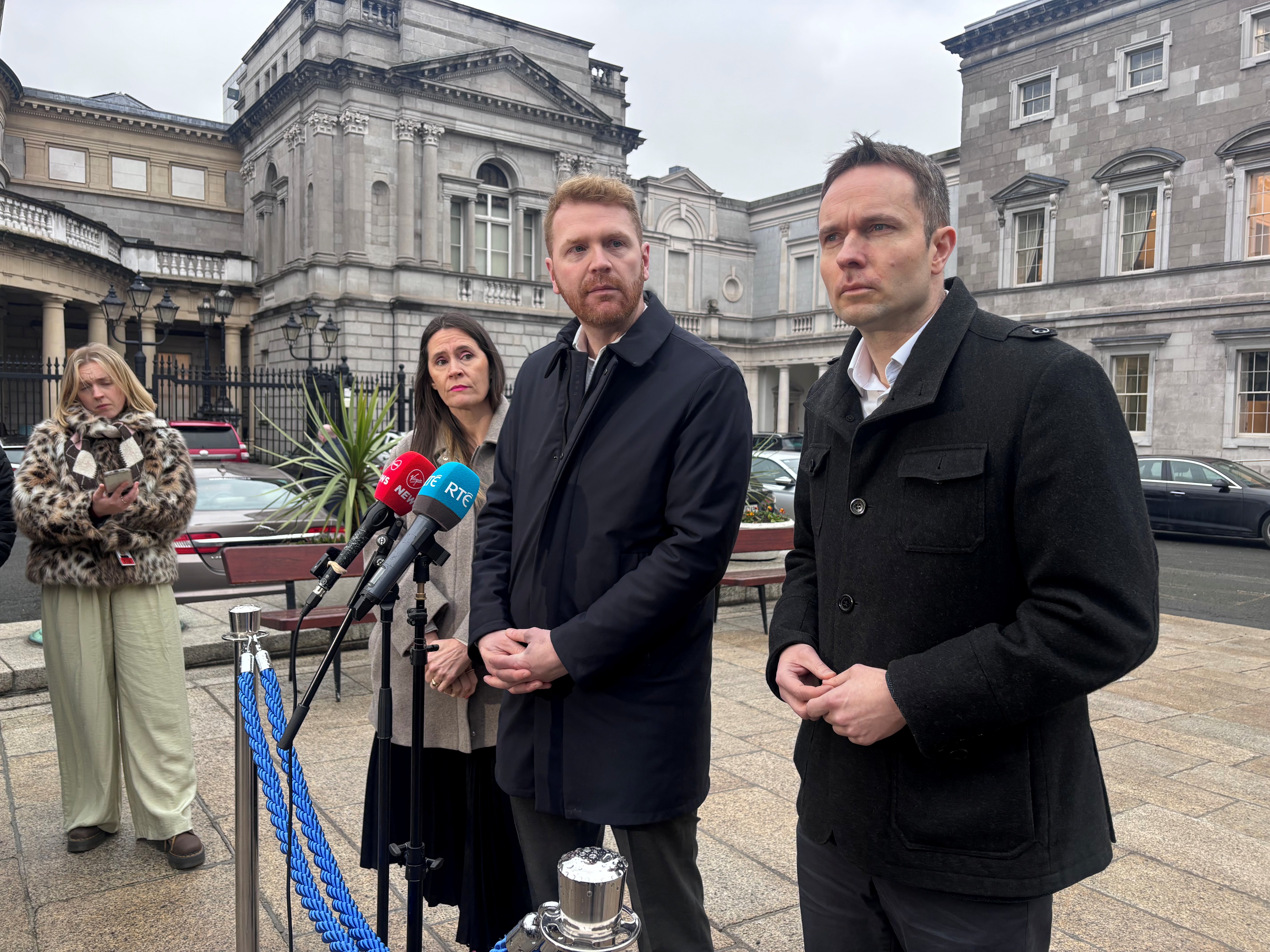 Social Democrats acting leader Cian O'Callaghan, right