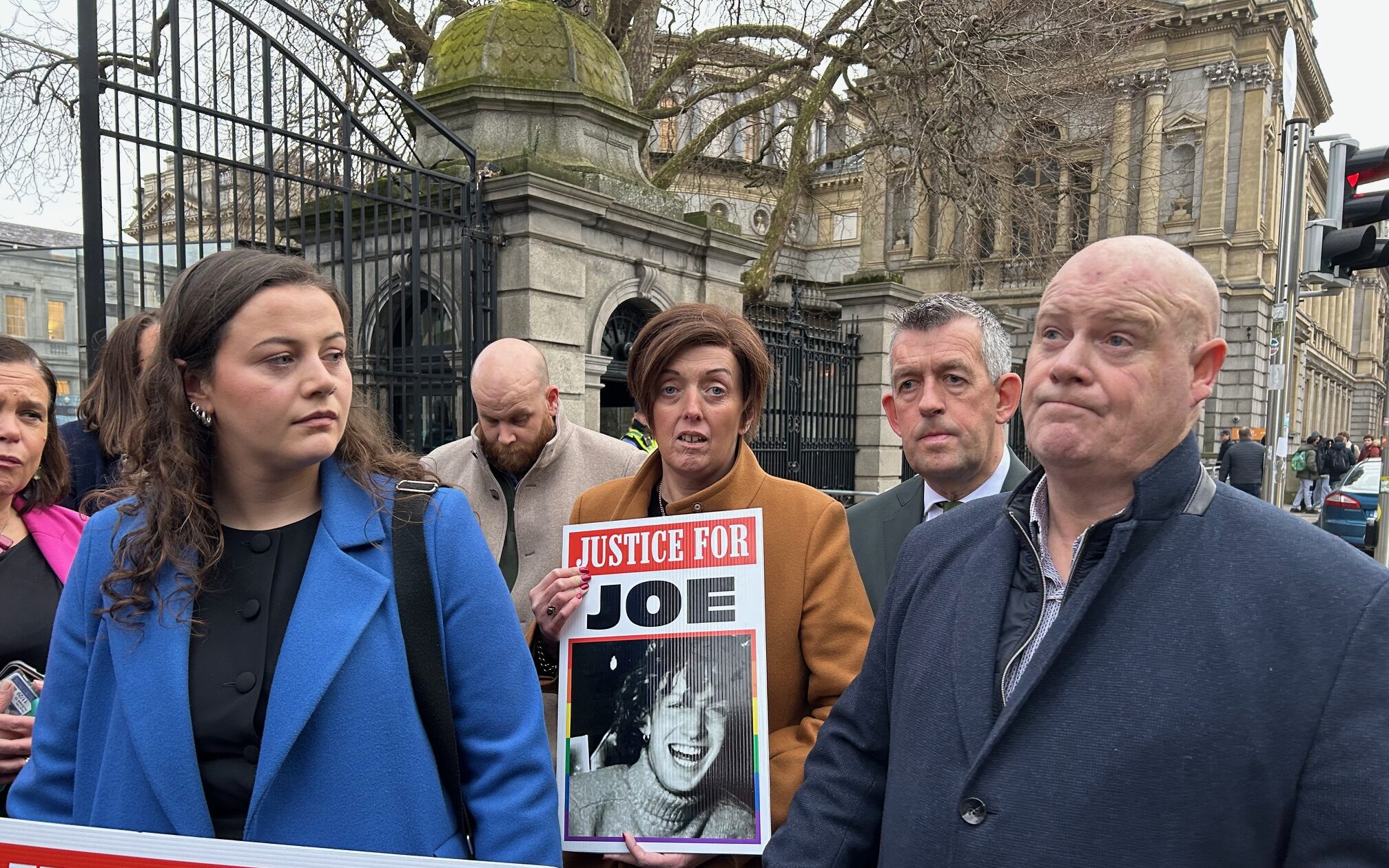 Sarah, Kieran, Marguerite and Tim Drennan outside Leinster House