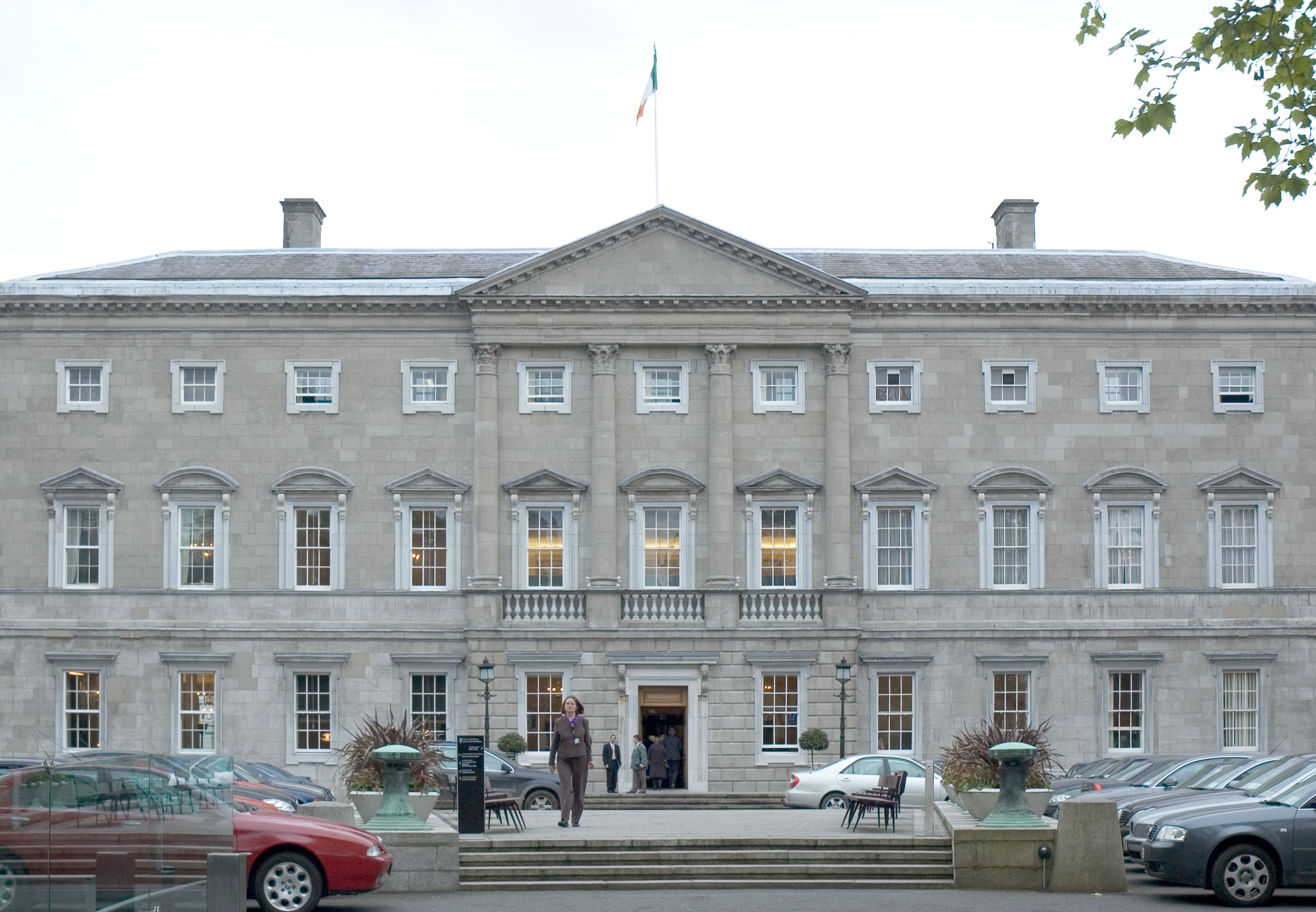 Exterior of Leinster House in Dublin