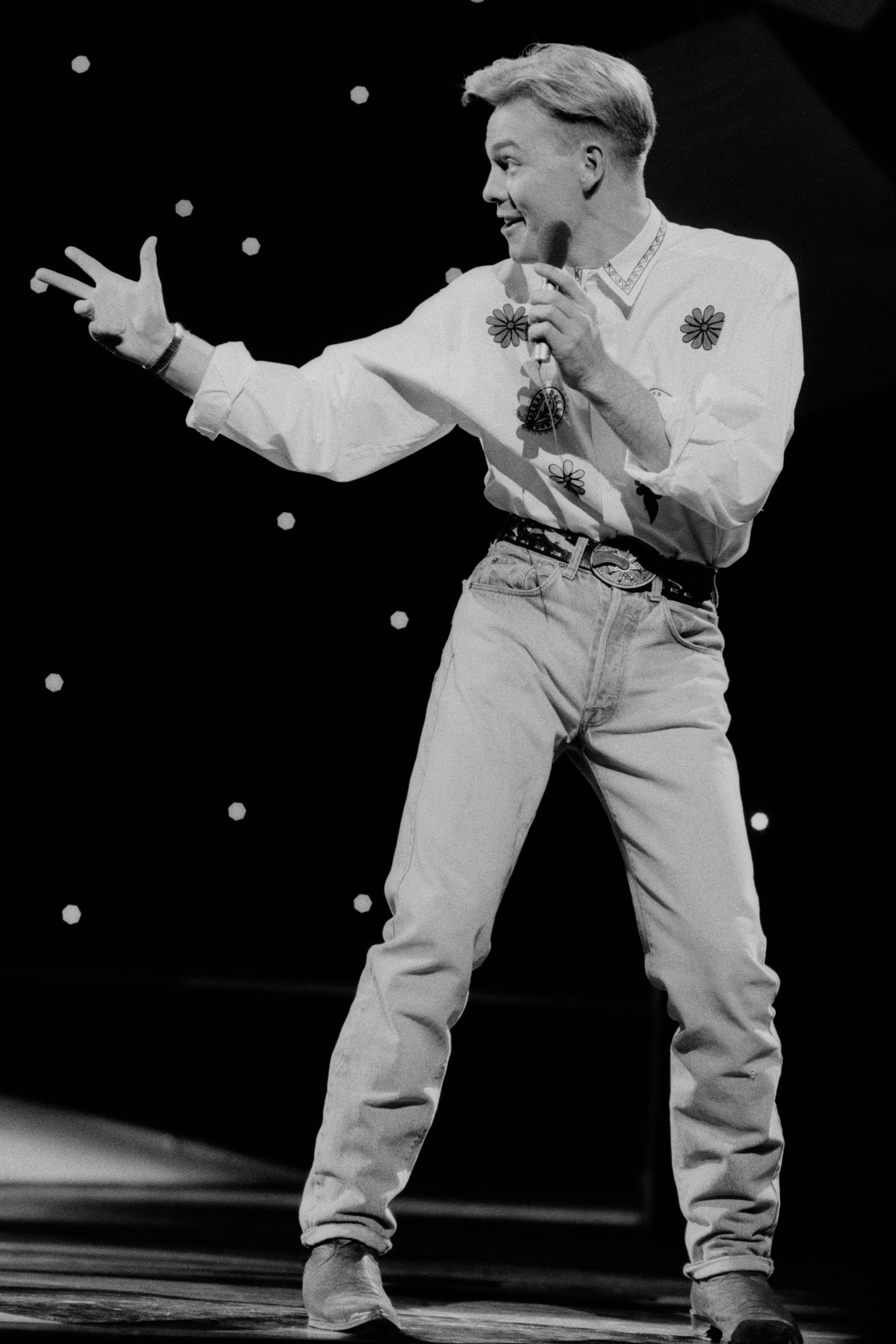 Jason Donovan performing Especially For You live at the Children's Royal Variety Performance in 1989