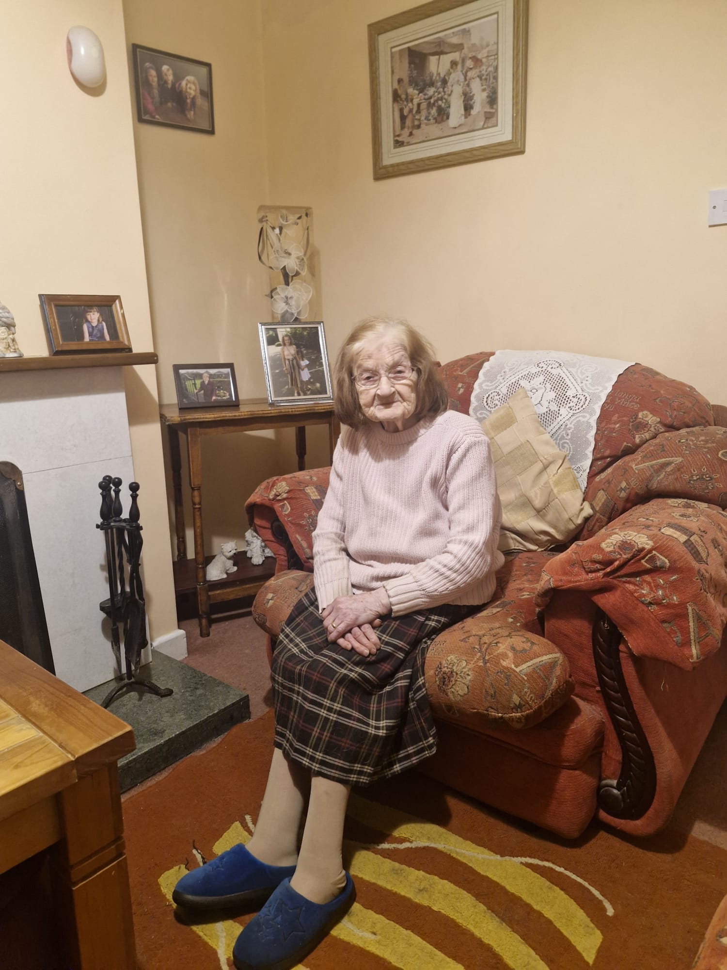 An elderly woman