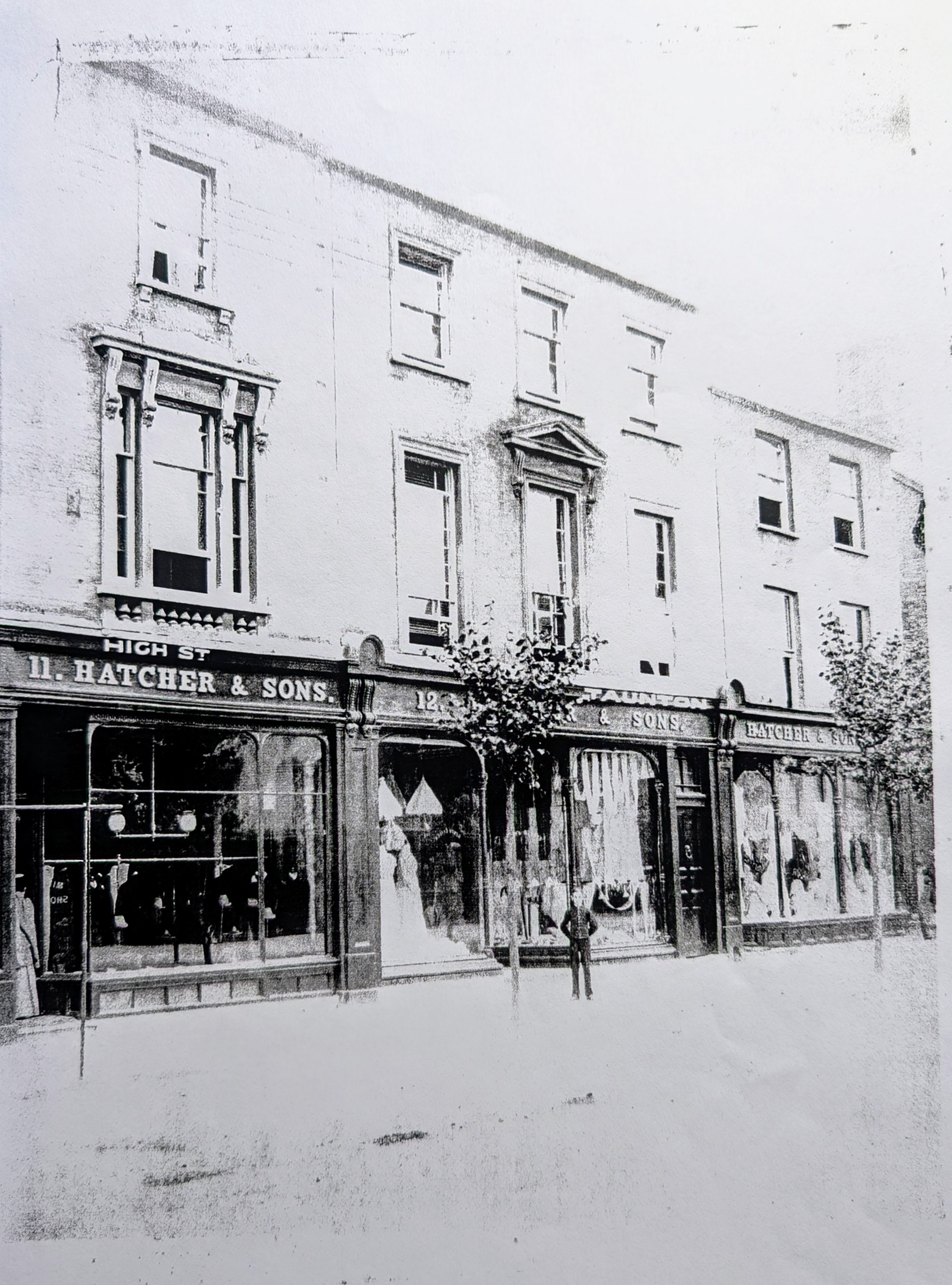 The Hatchers department store on Taunton's High Street at the turn of the last century