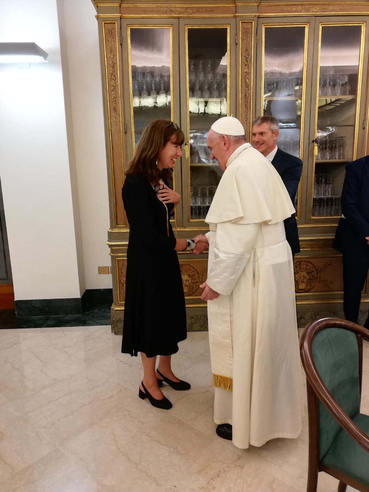 Professor Anna Rowlands meeting the Pope