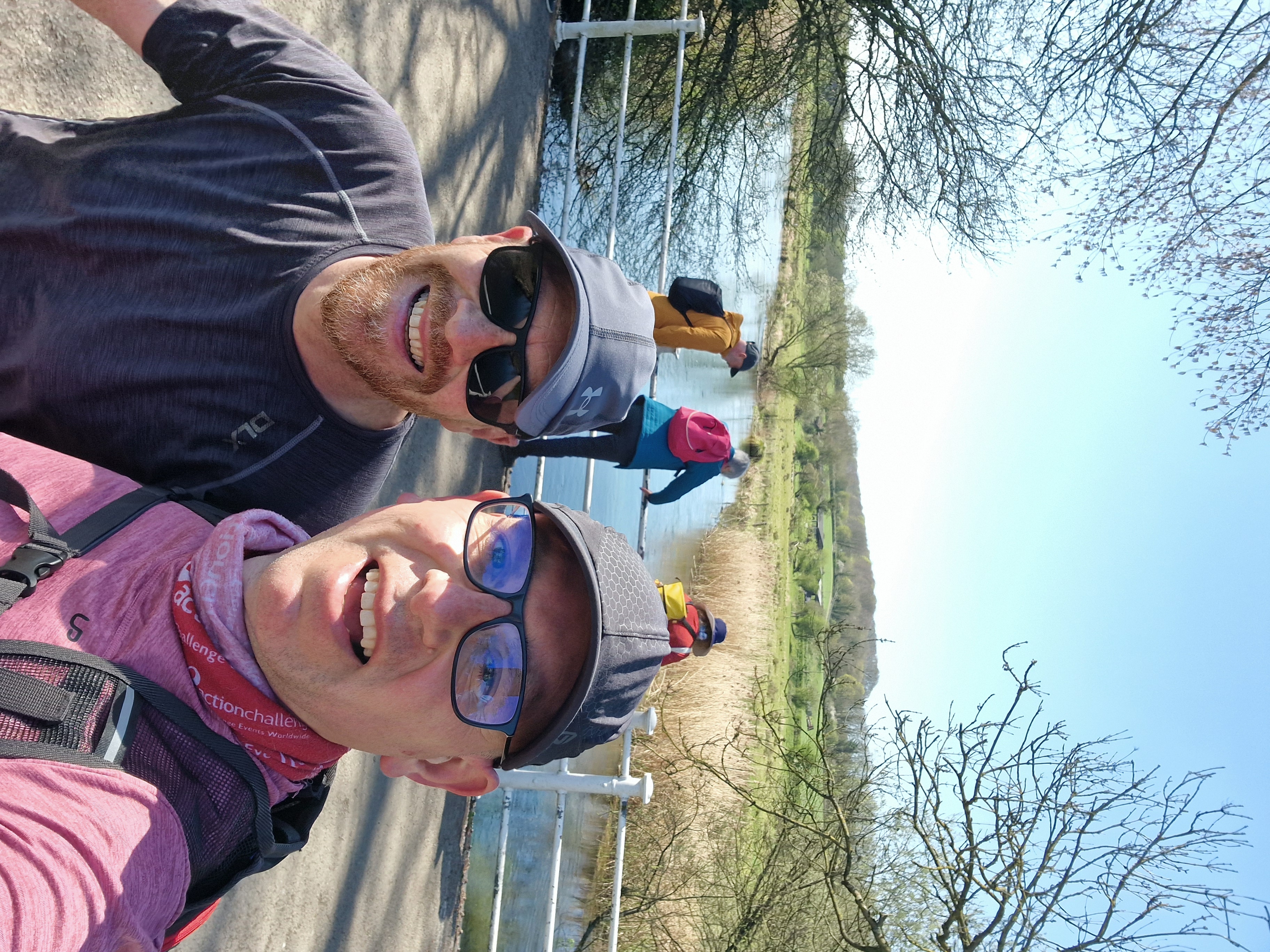 Graham Cooksey with his friend Alasdair Marshall who is also running the marathon
