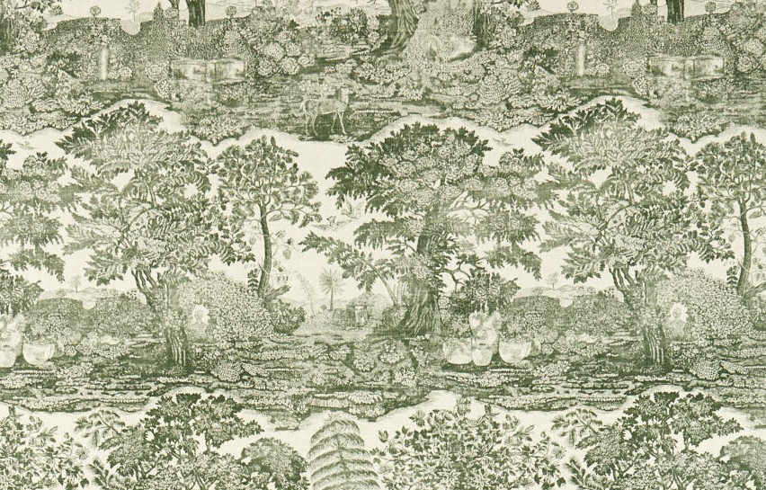 The Highgrove Toile including a depiction of a bust of the King