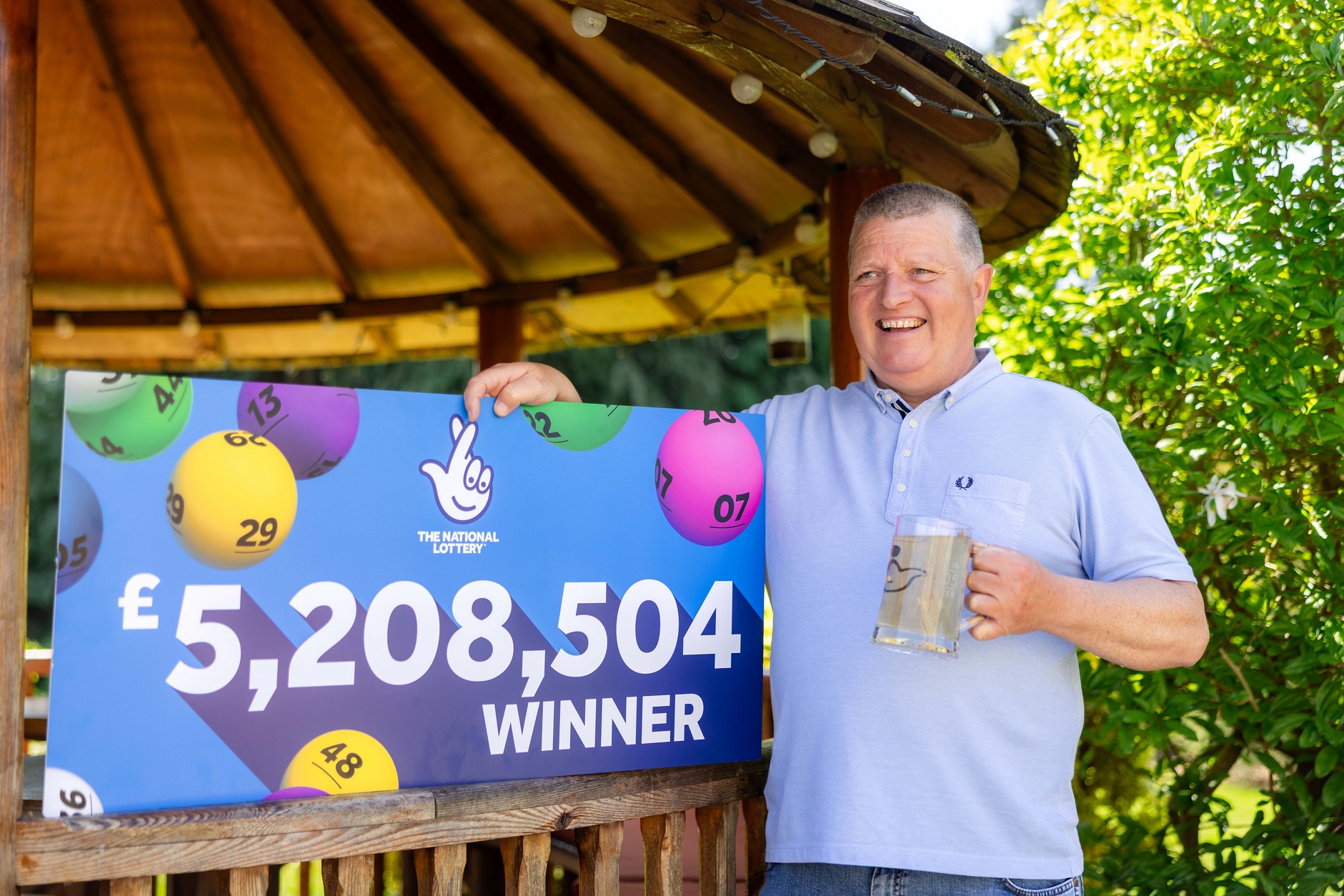 (Lorry driver Gary MacDonald, 60, of Barking, east London, has won £5.2 million on the lottery. (National Lottery/ PA)