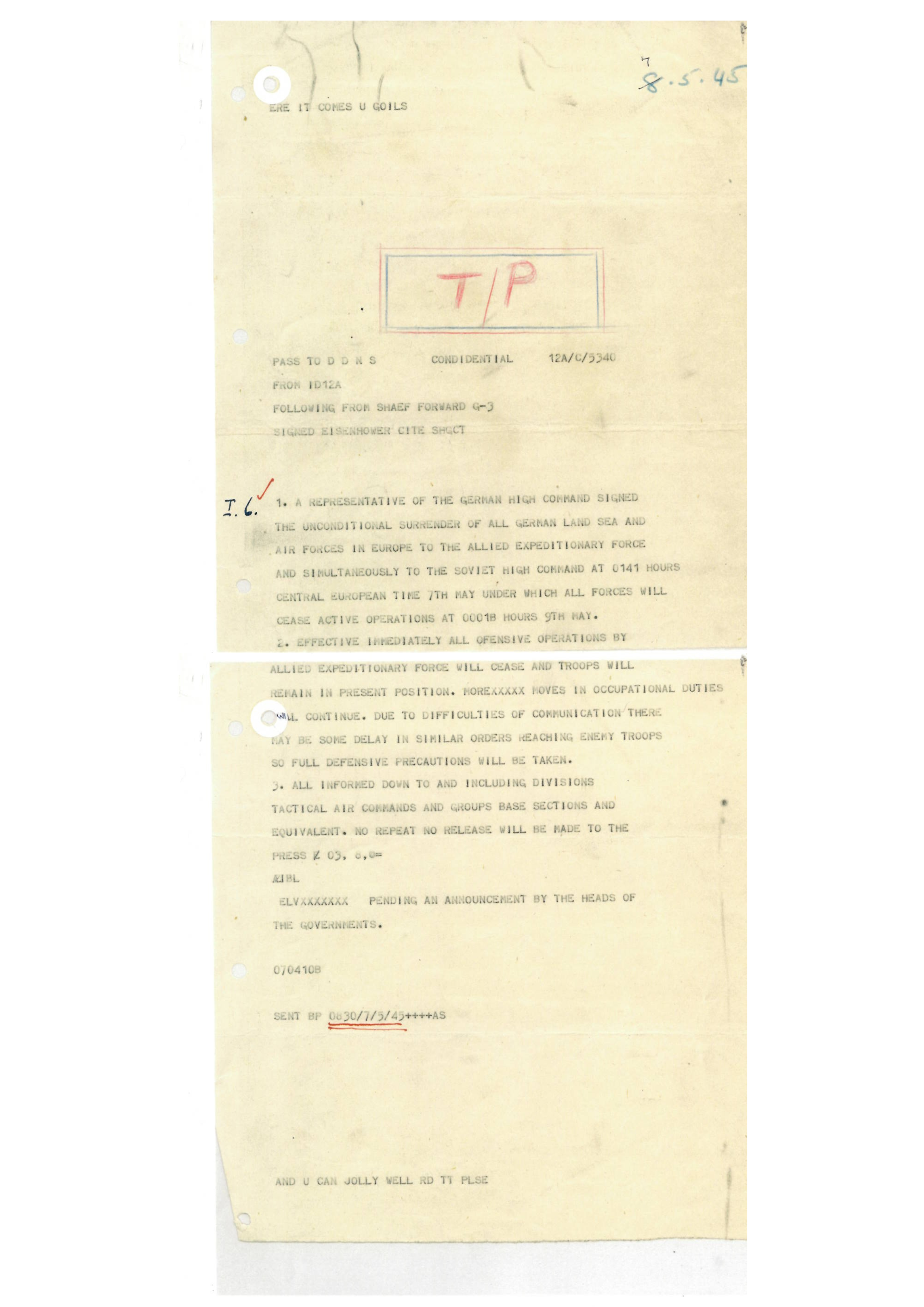 Intelligence agency shares spy chatter to celebrate VE Day (GCHQ/PA)