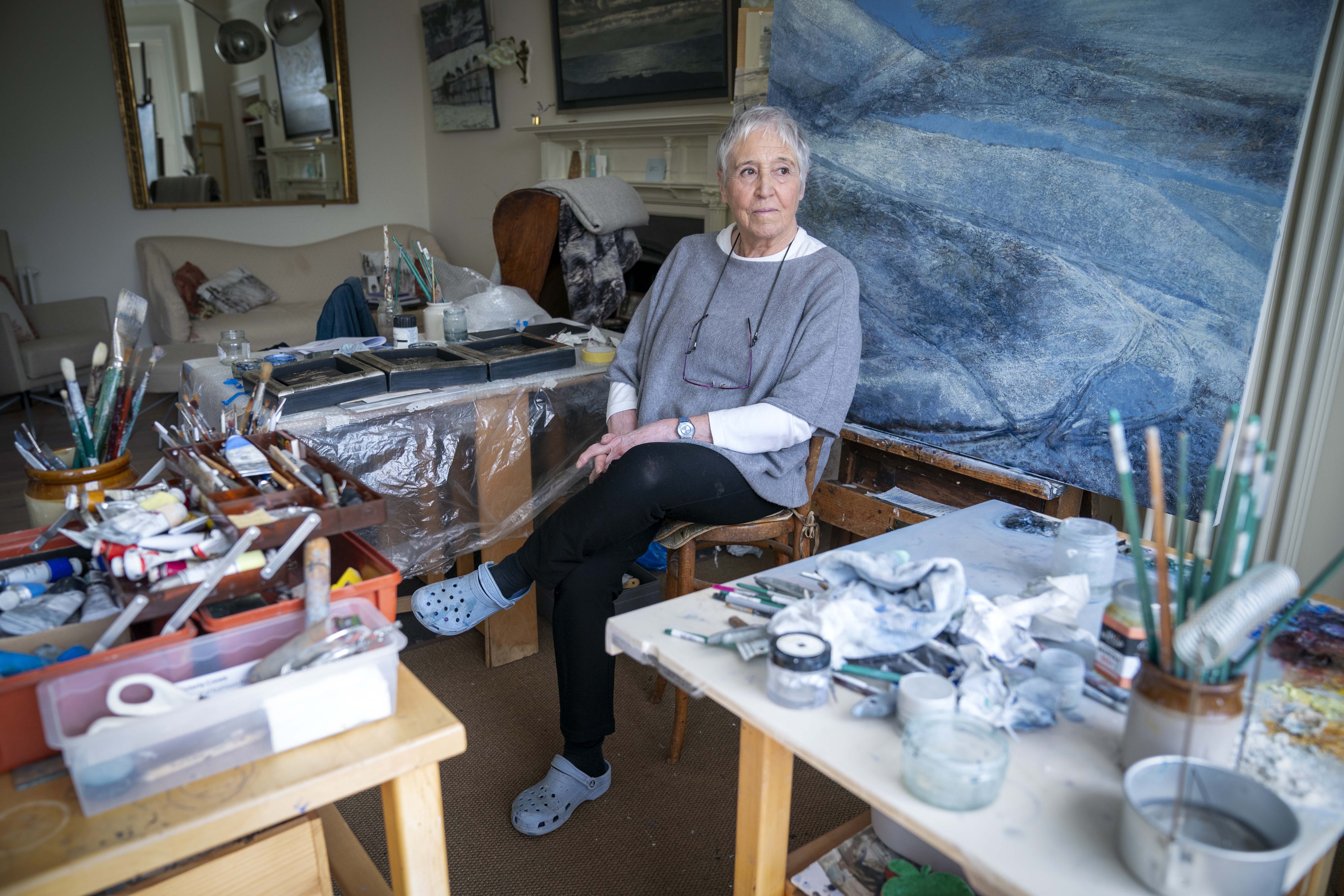 Victoria Crowe in her studio