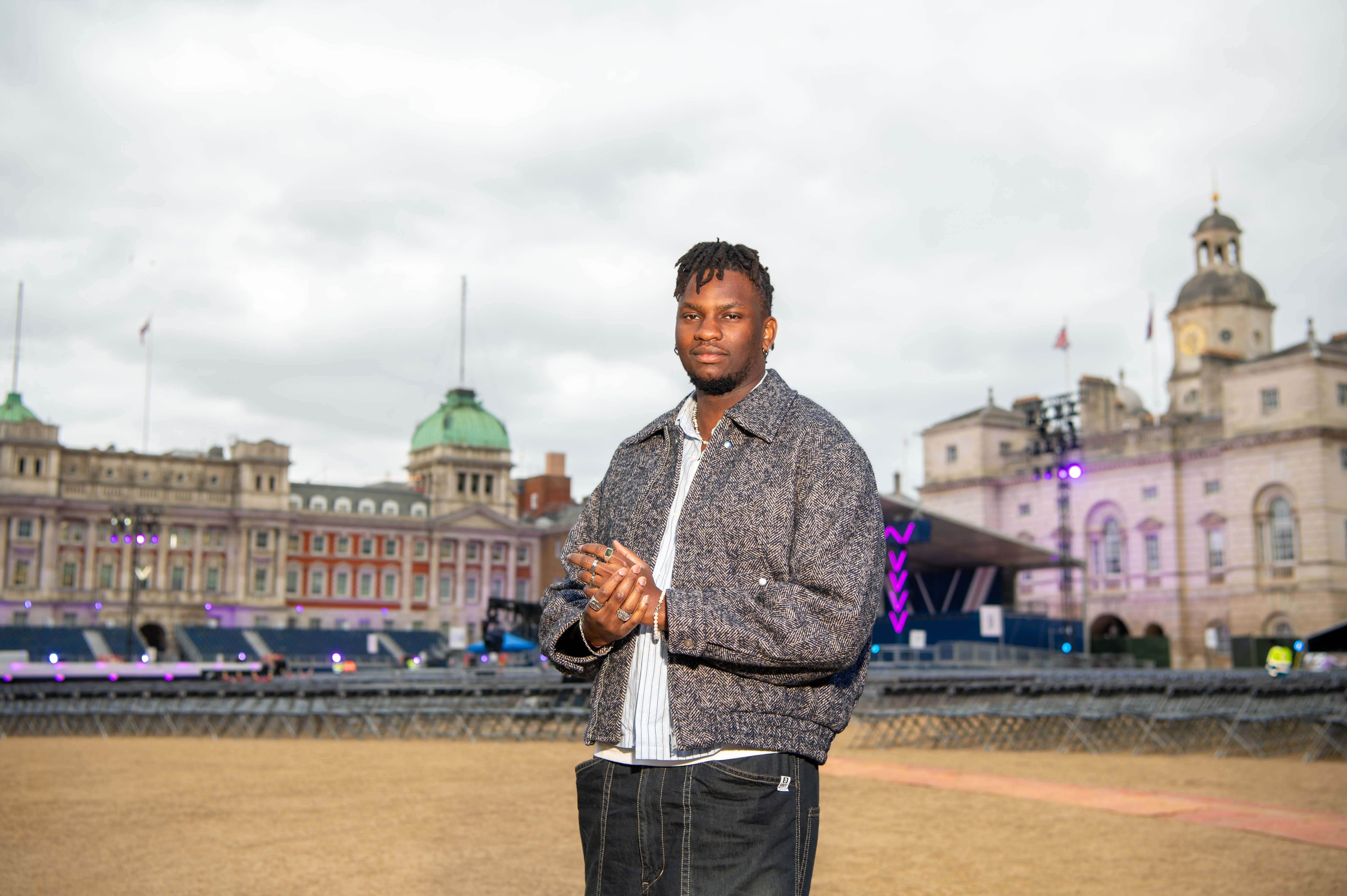 Victor Ray at a venue for a concert