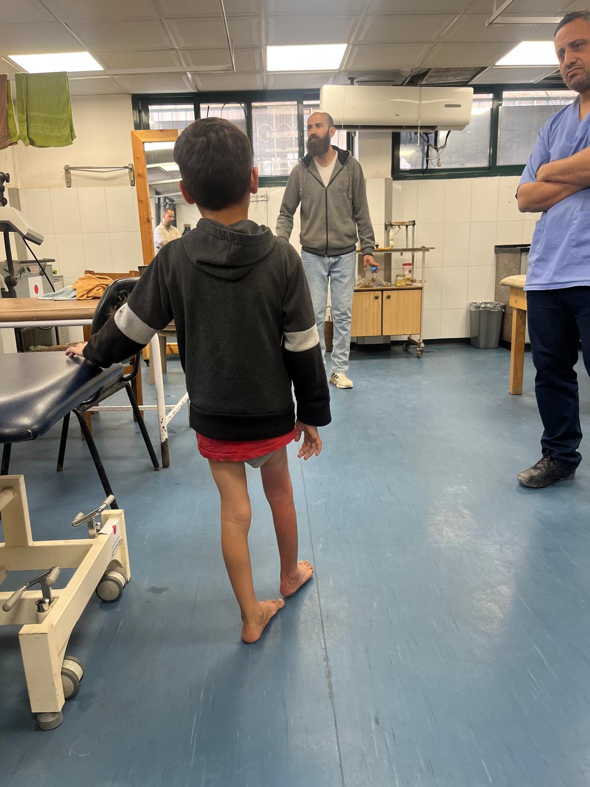 A child relearning to walk
