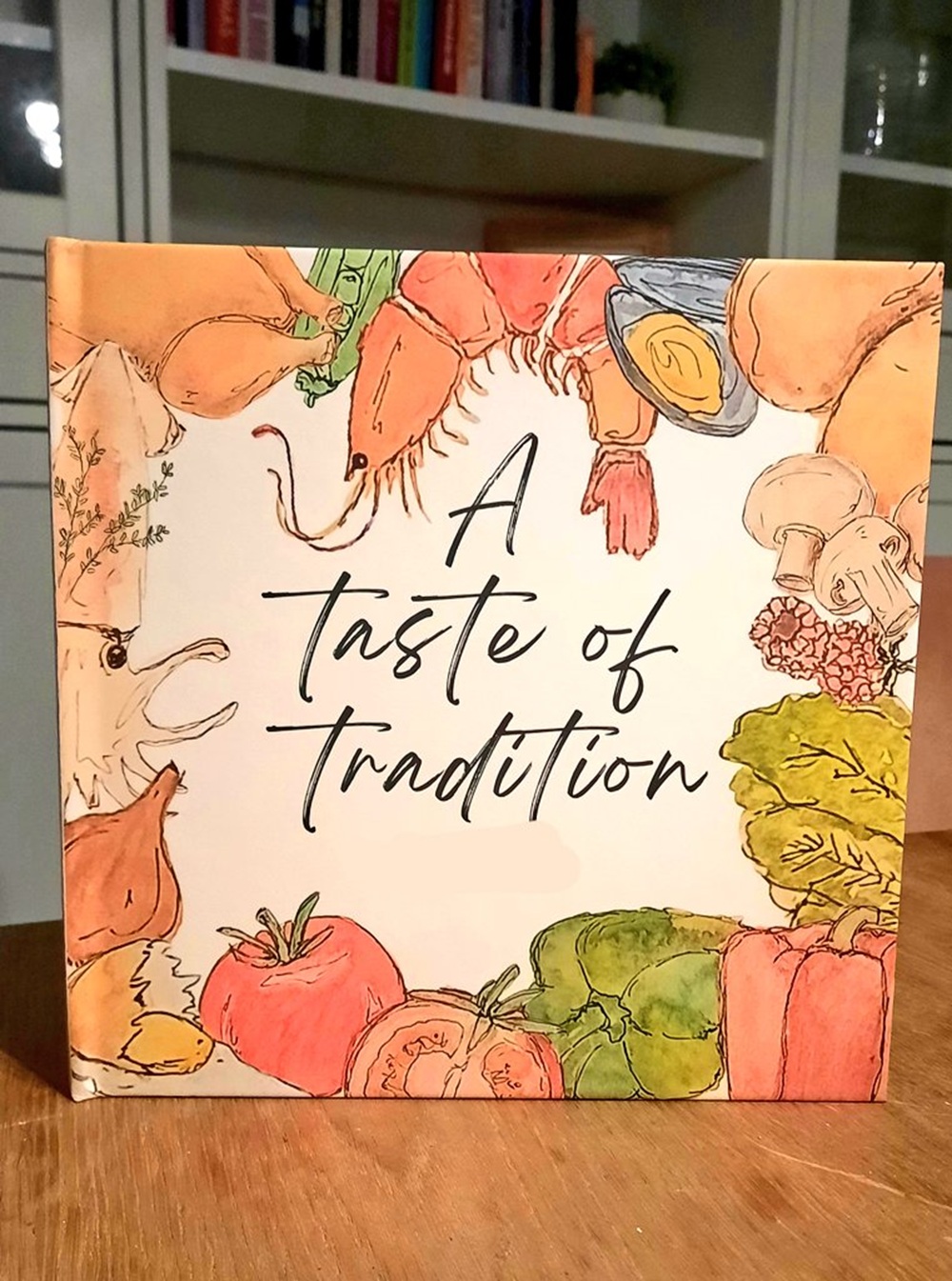 Cookbook on table