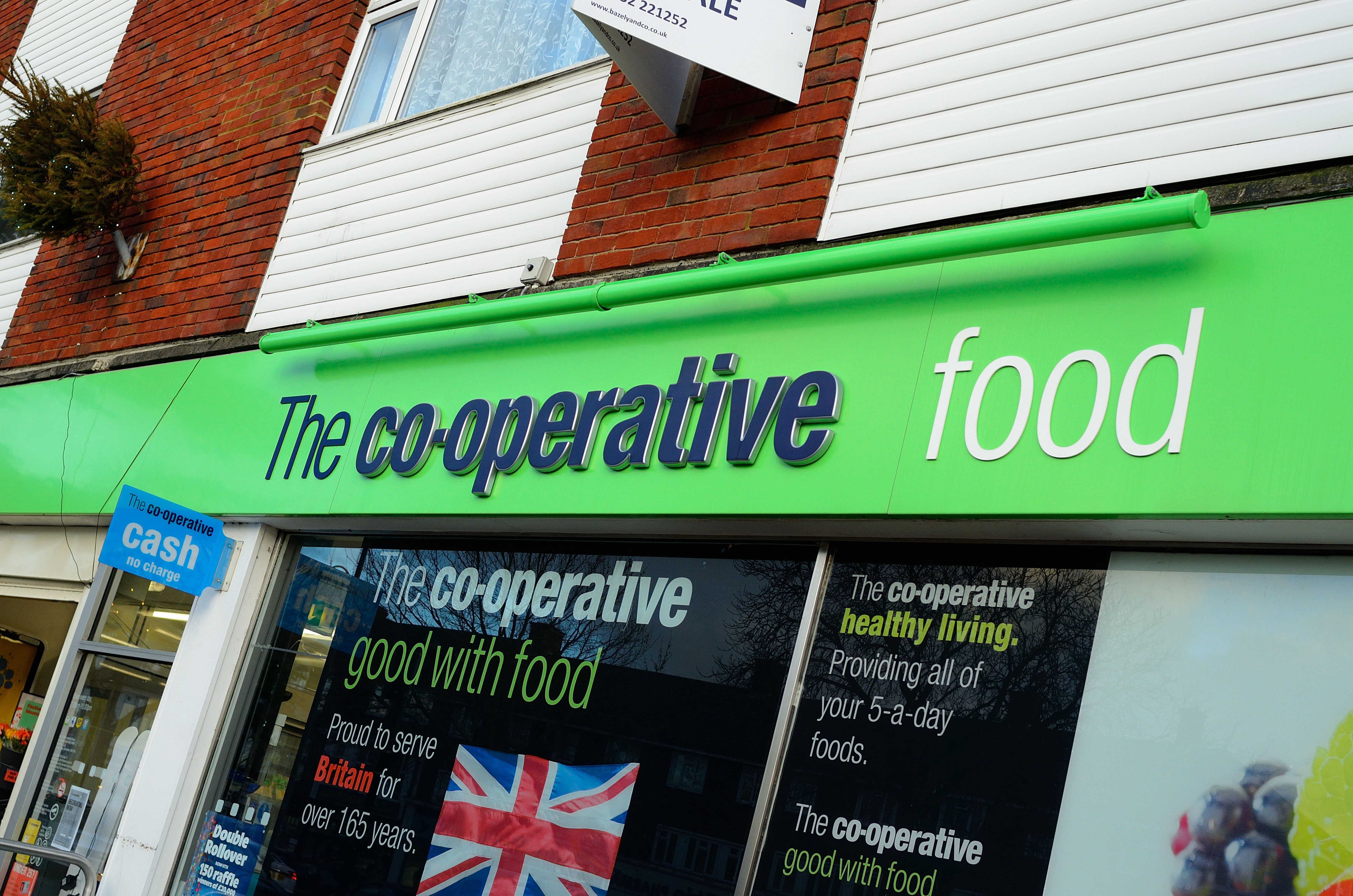 Exterior view of a Co-op shop