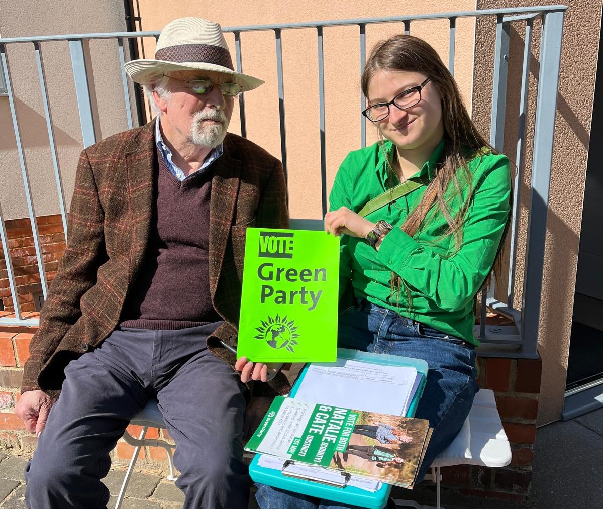 John Marjoram with Cate James-Hodges, who is the newest-elected councillor on Stroud District Council