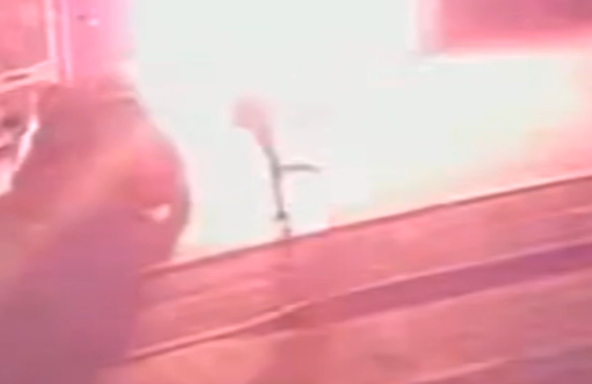 CCTV grab of Tatters running from the scene