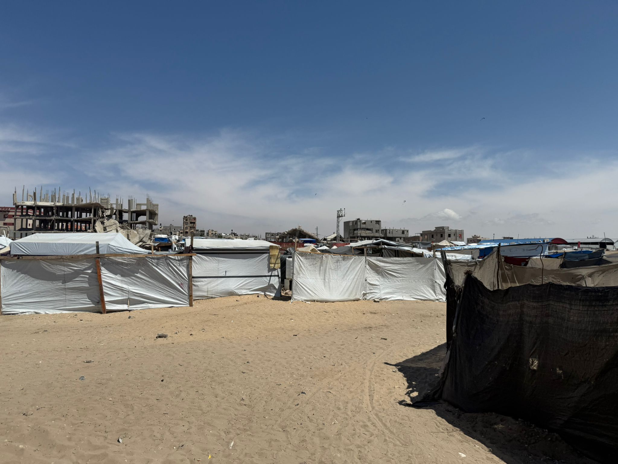 A tent settlement