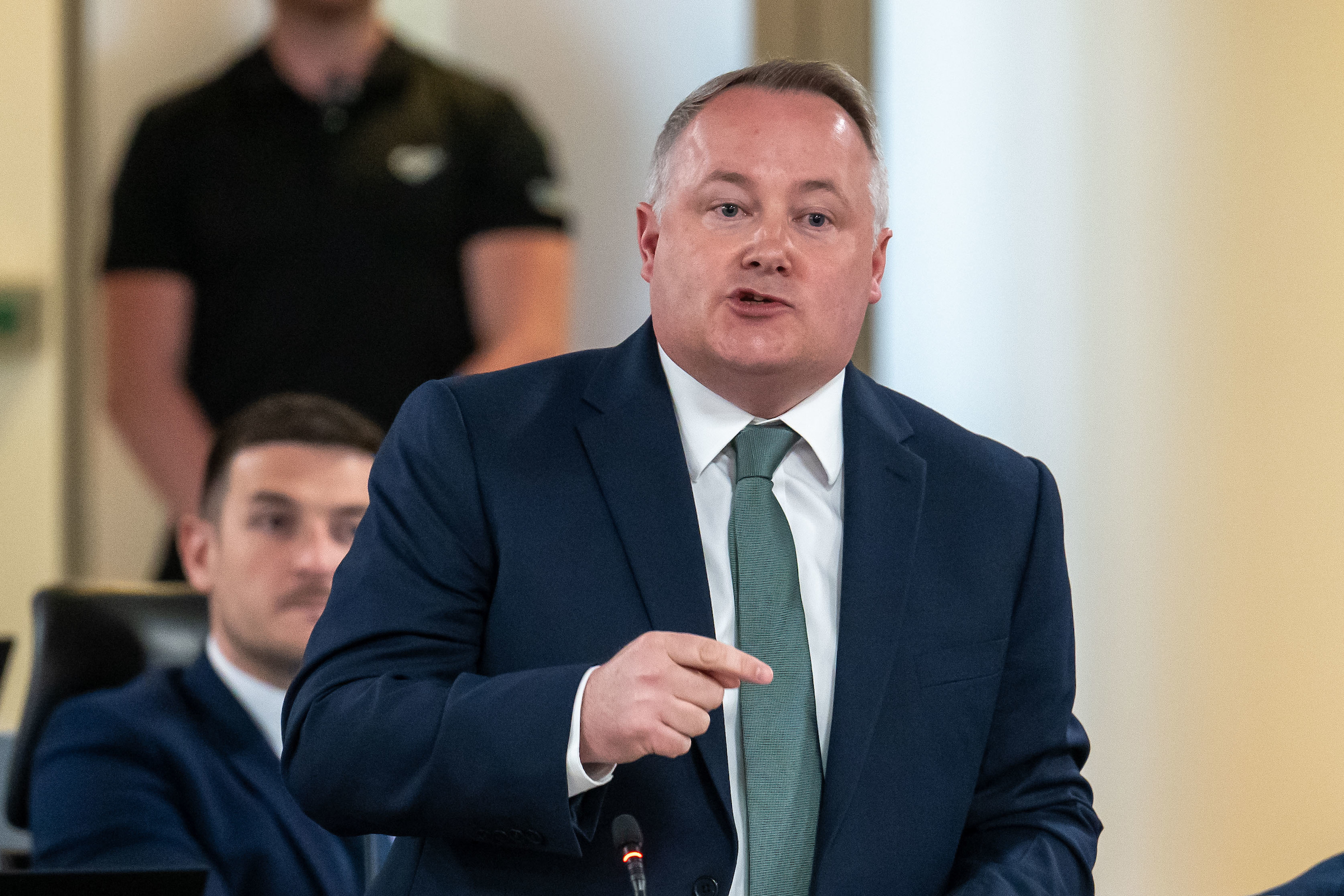 Welsh Conservative leader Darren Millar speaking in the Senedd