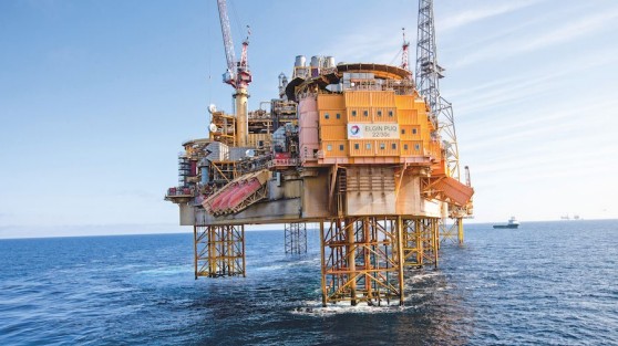 View of the Elgin oil rig