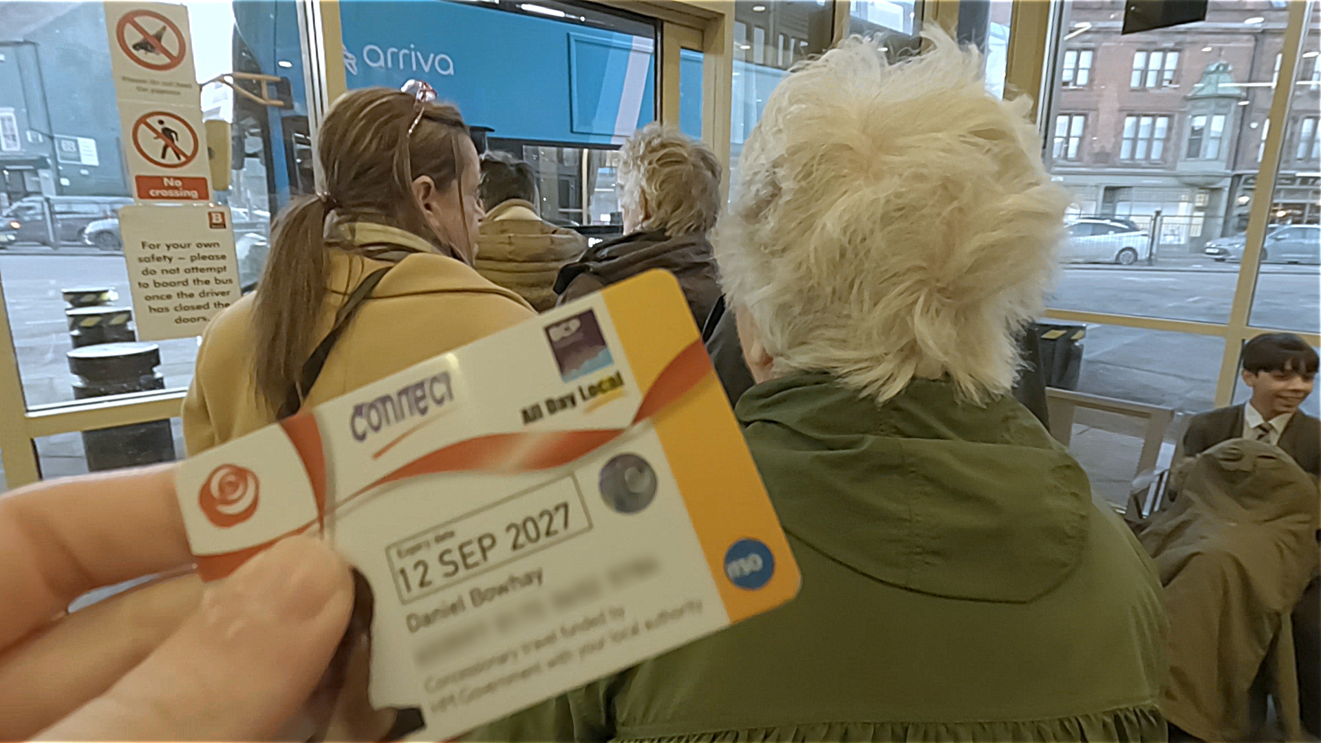 Man with pass in hand