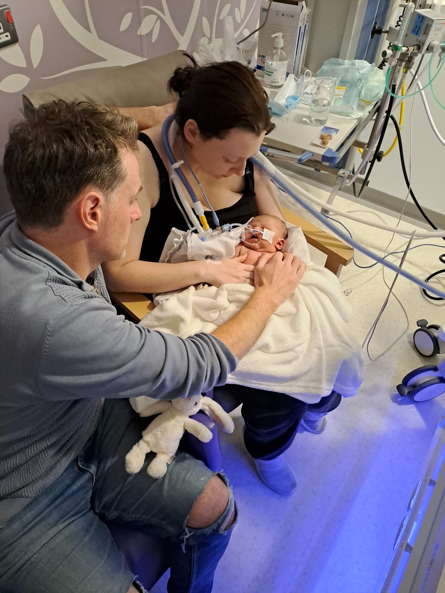Emily Brazier and Rhodri Thomas with their daughter Liliwen (Slater and Gordon/Family handout/PA)